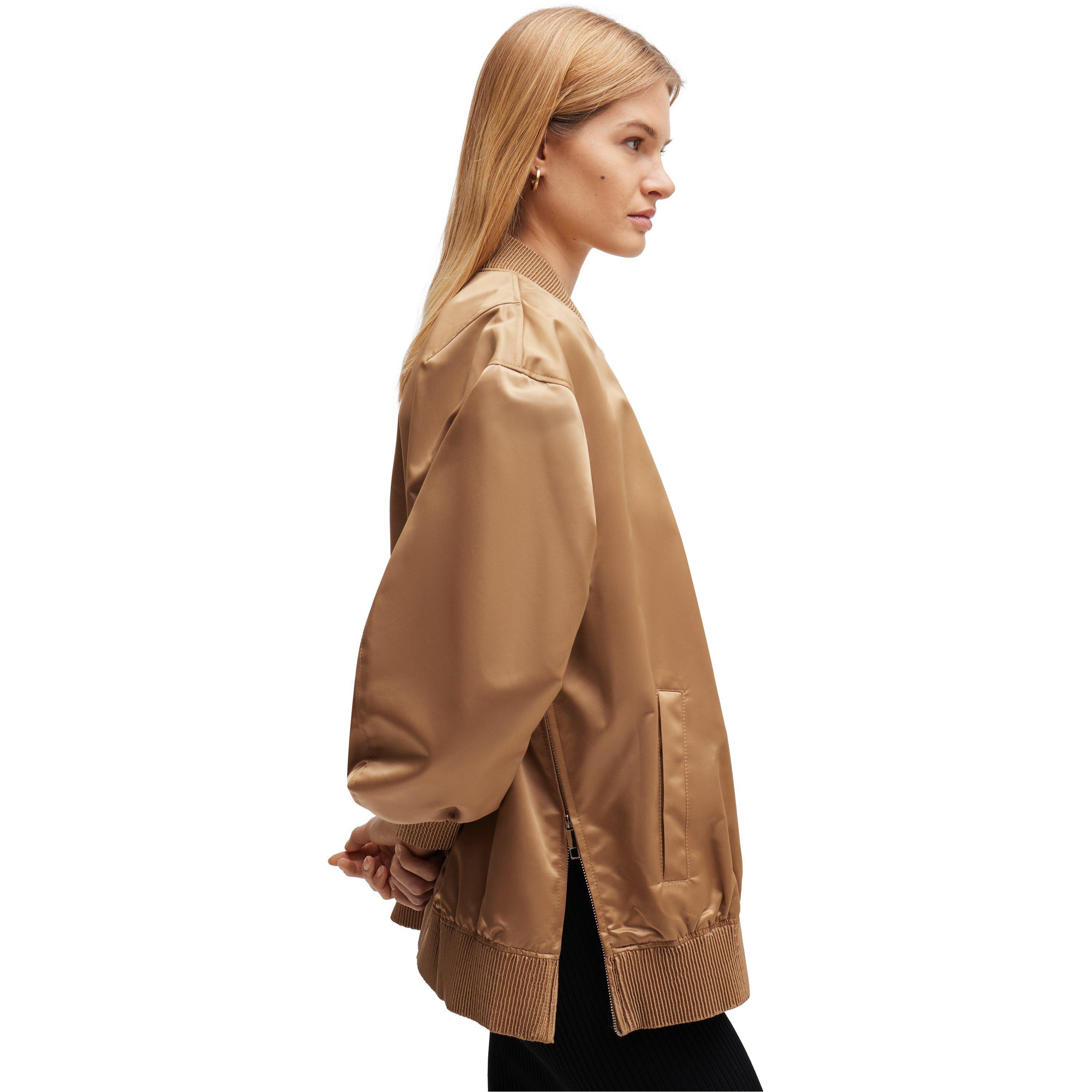 Med Beige - Boss - Women's Palberta Mono Monochrome Bomber Jacket - 4