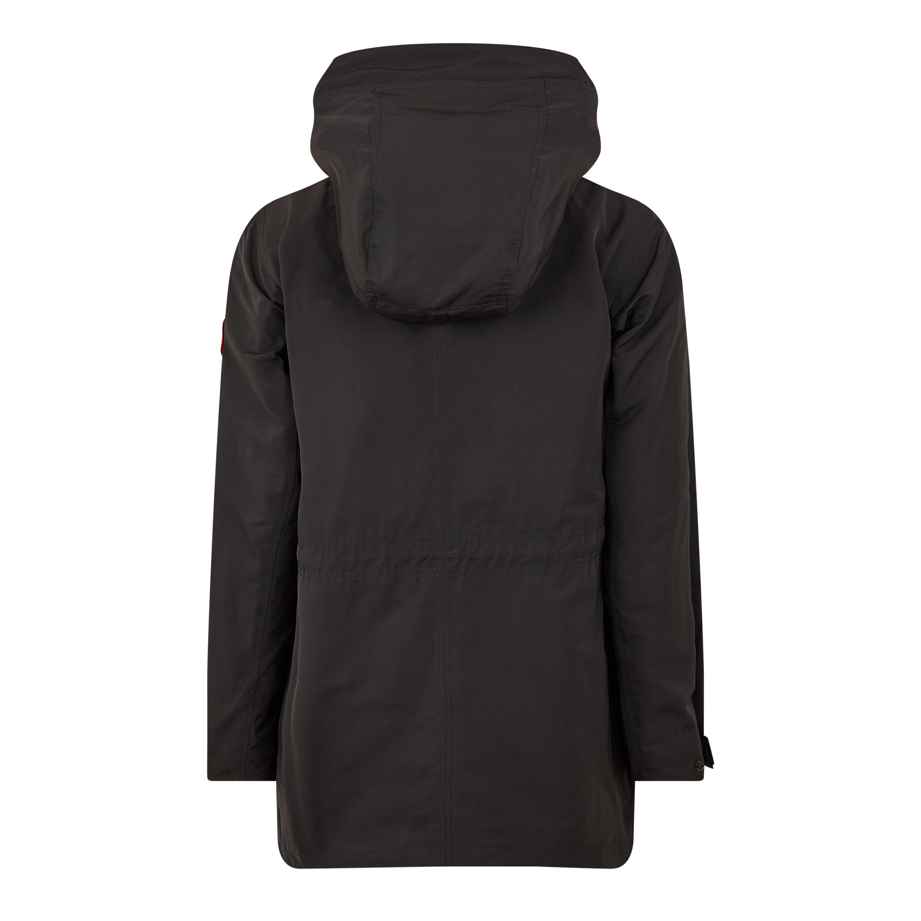 Black - Canada Goose - Women's Minden Hooded Long Sleeve Rain Anorak - 6