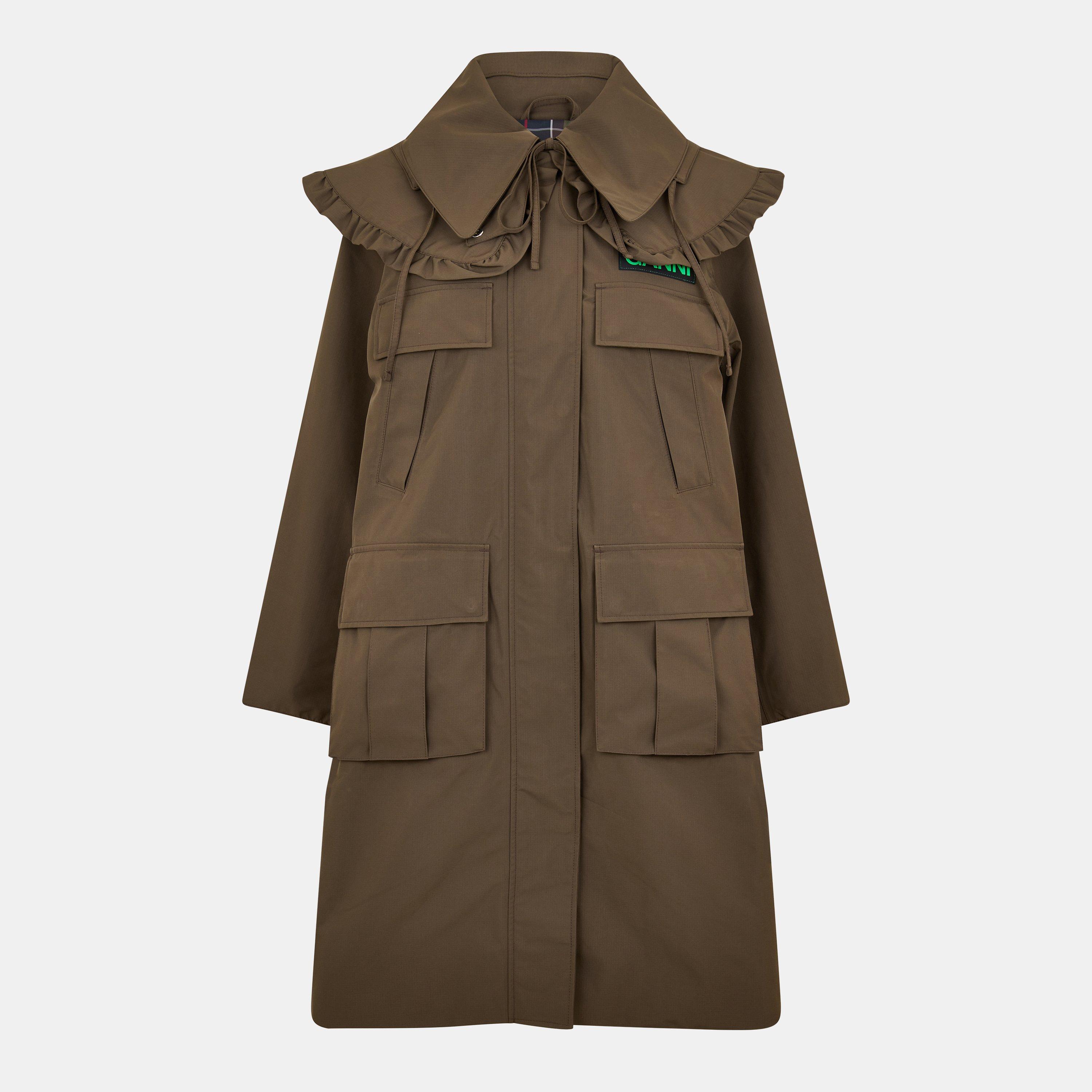 Olive - Barbour x Ganni - Waterproof Parka Jacket - 1