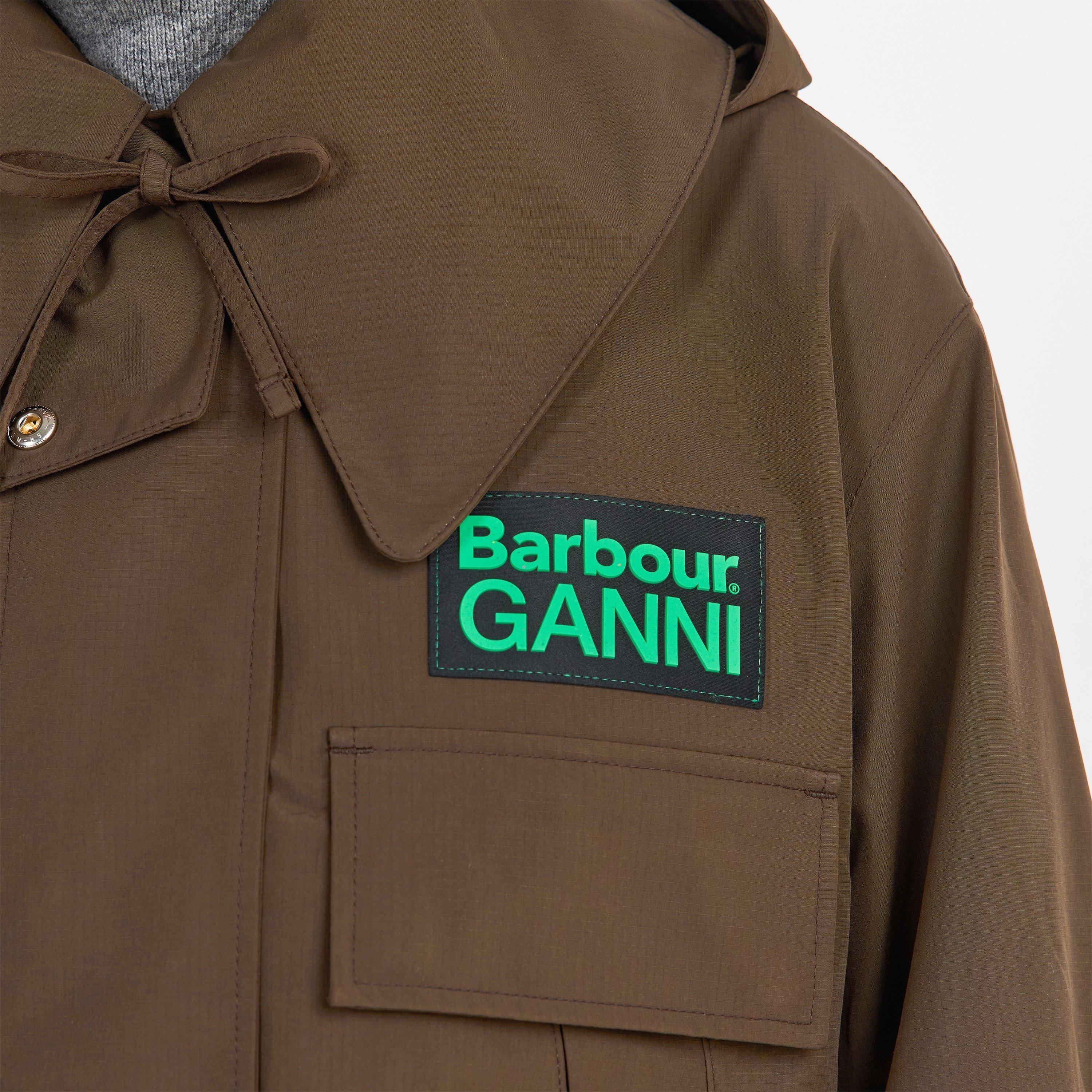 Olive - Barbour x Ganni - Waterproof Parka Jacket - 5