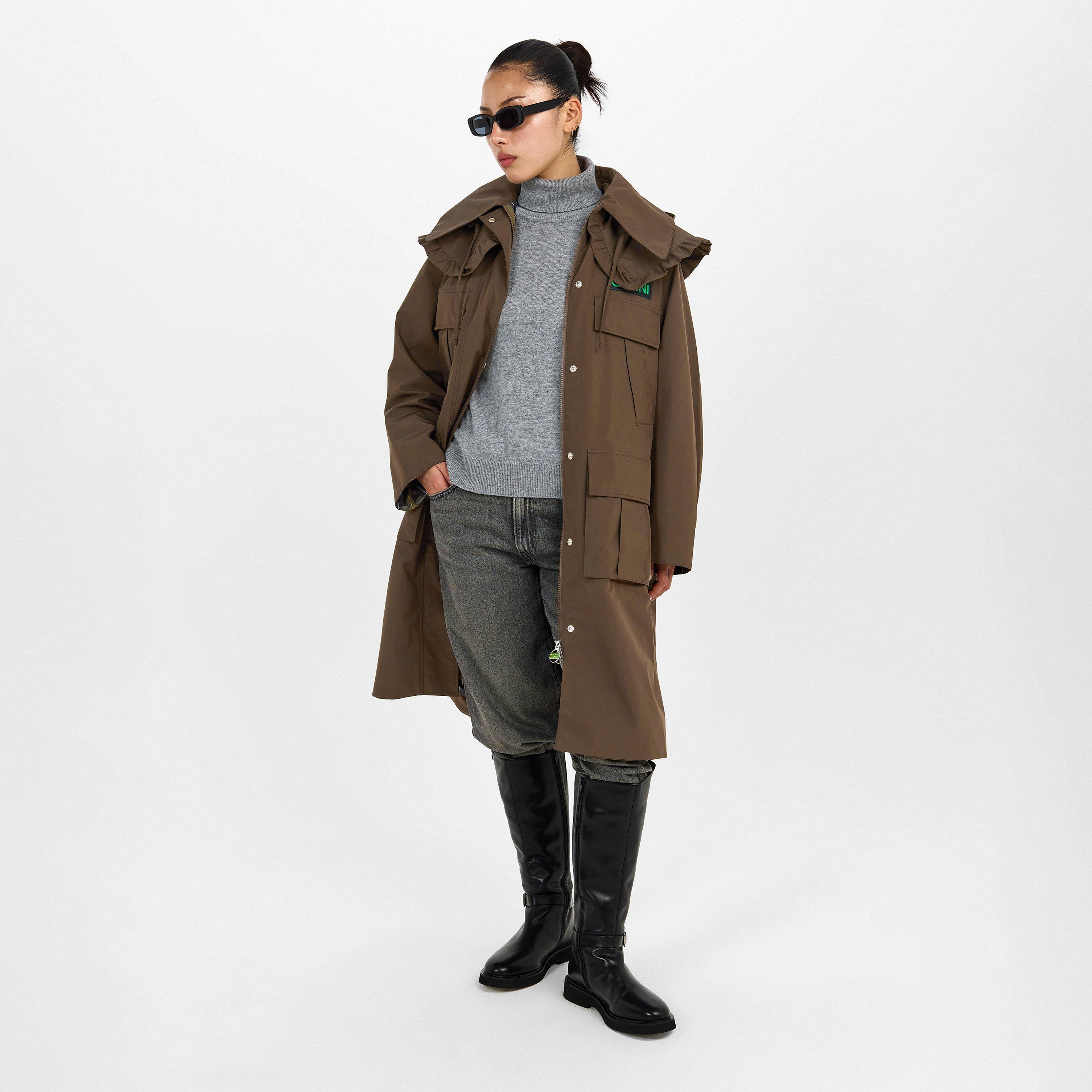 Olive - Barbour x Ganni - Waterproof Parka Jacket - 6