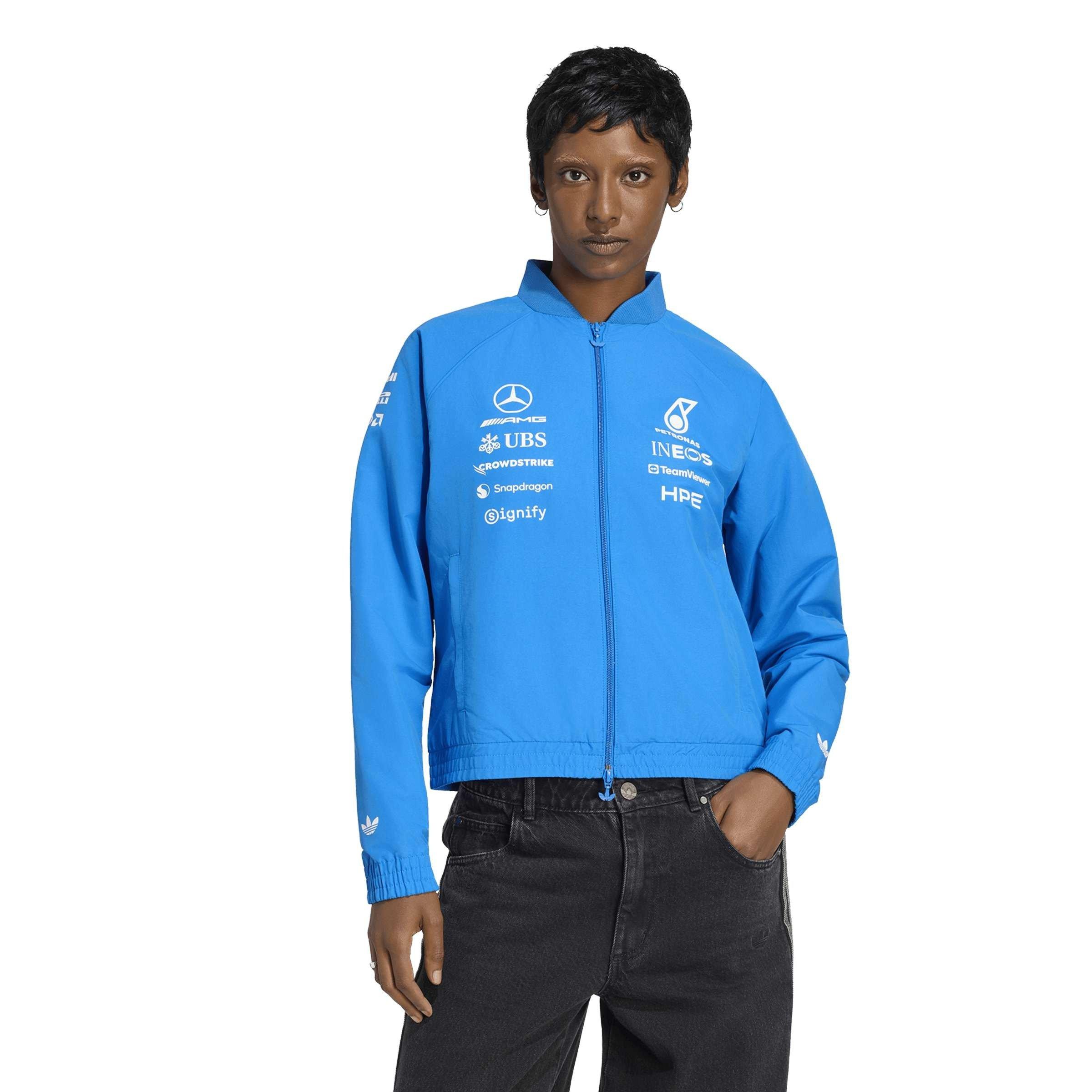 Blue/White - adidas Originals - x Mercedes AMG Petronas Formula 1 Team Blue Wonder Jacket - 2