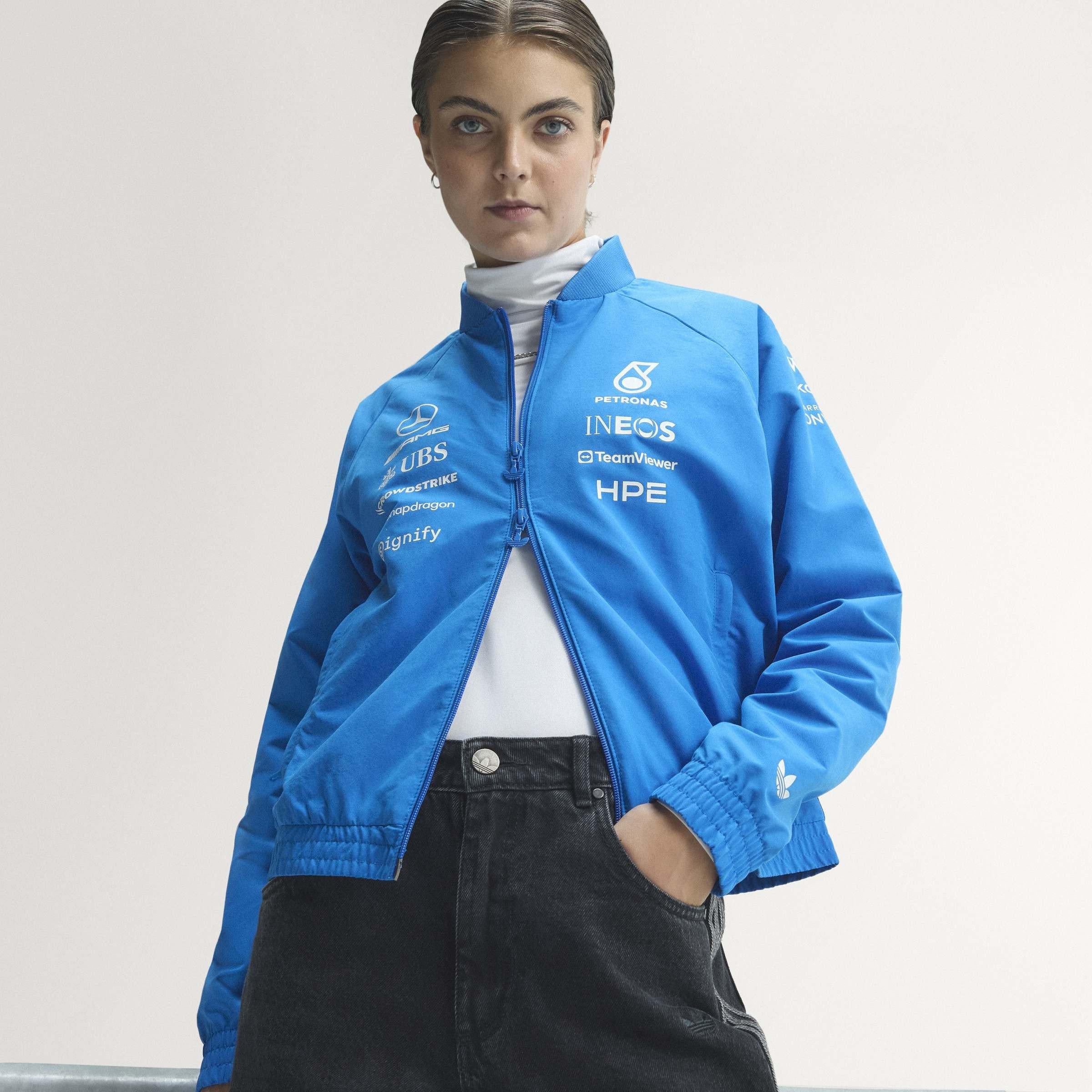 Blue/White - adidas Originals - x Mercedes AMG Petronas Formula 1 Team Blue Wonder Jacket - 11