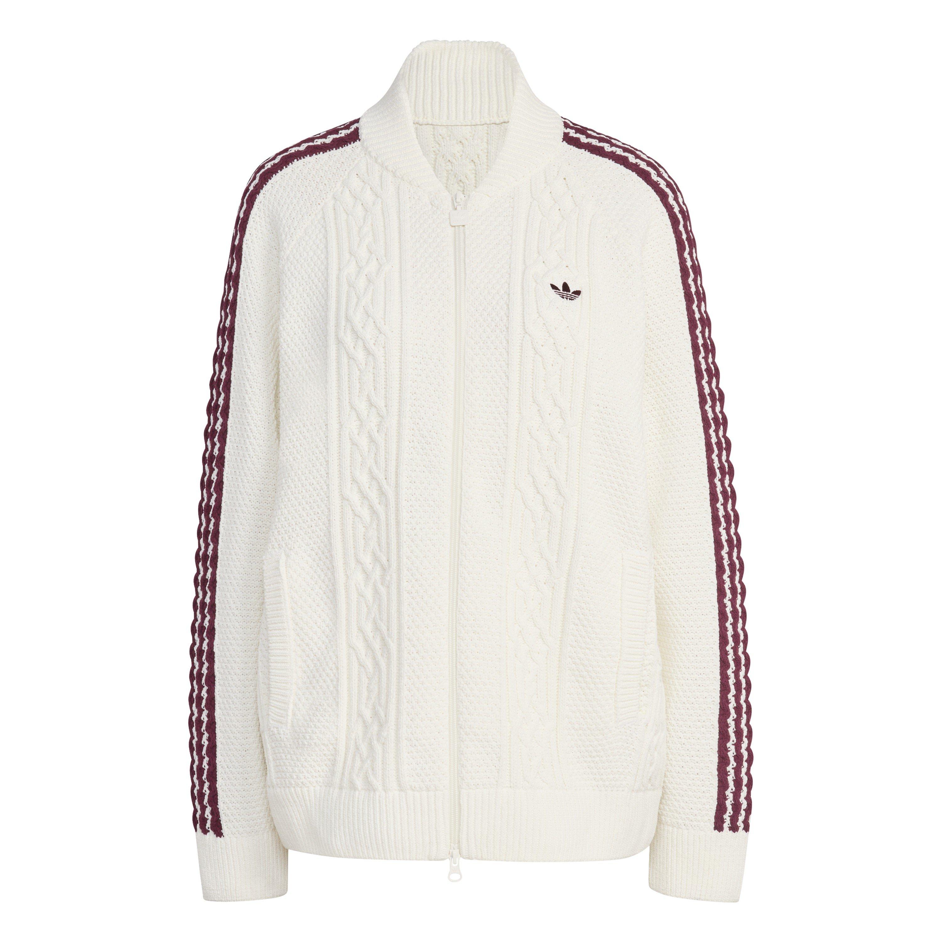 White - adidas Originals - Women's Archive Knit Tracksuit Top - 1