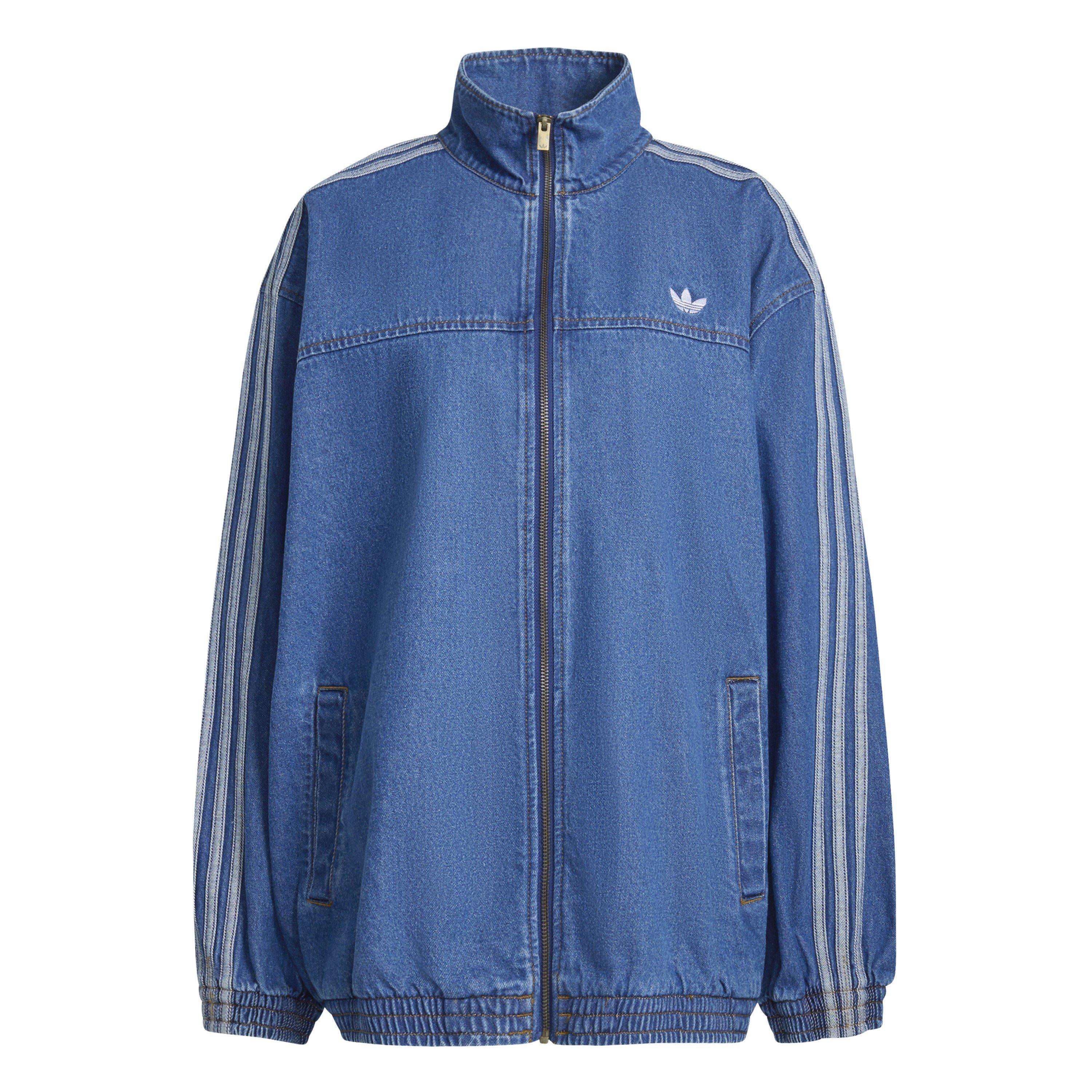 adidas Originals Women's Firebird Denim Tracksuit Top | Cruise Fashion