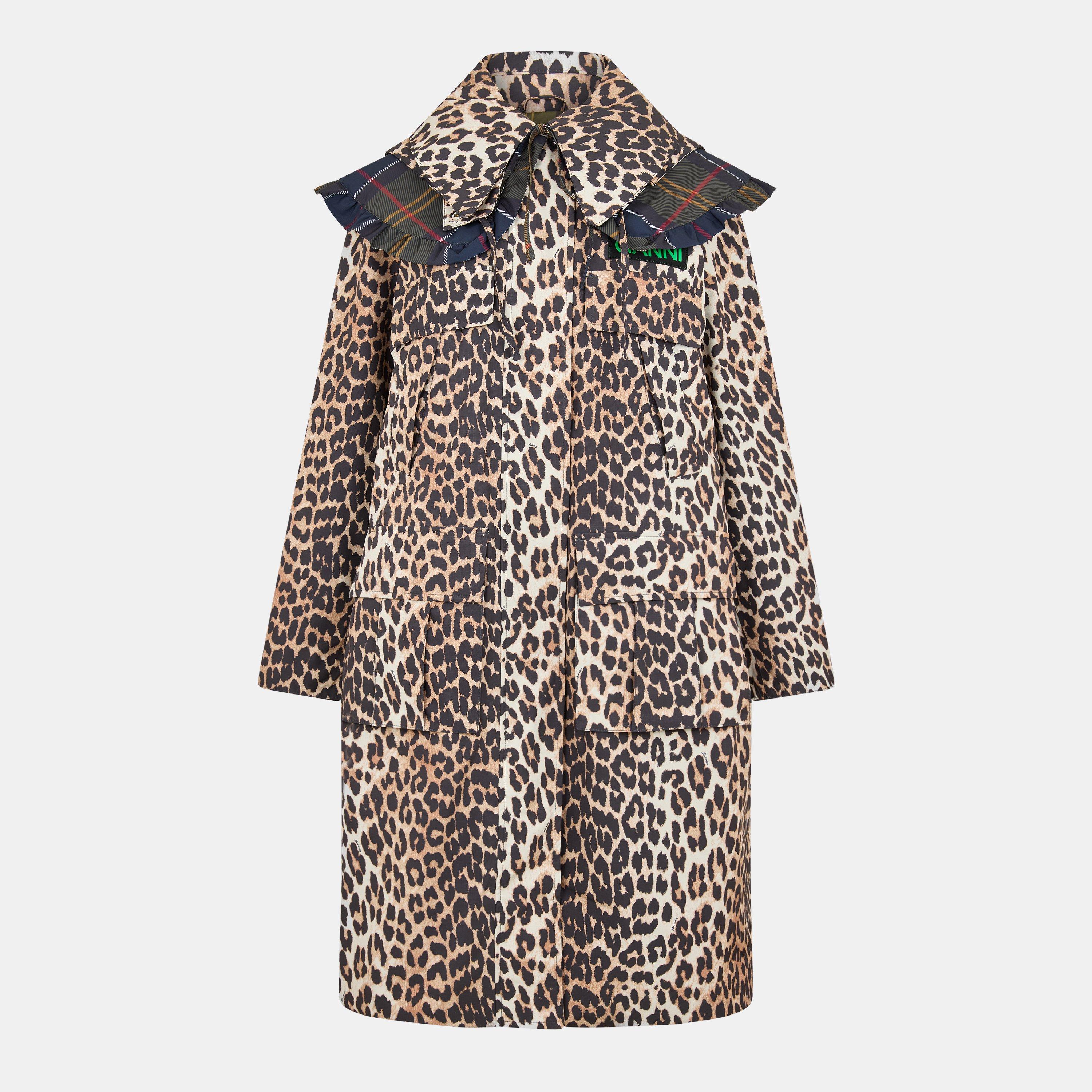 Leopard - Barbour x Ganni - Womens Leopard Print Waterproof Parka - 1