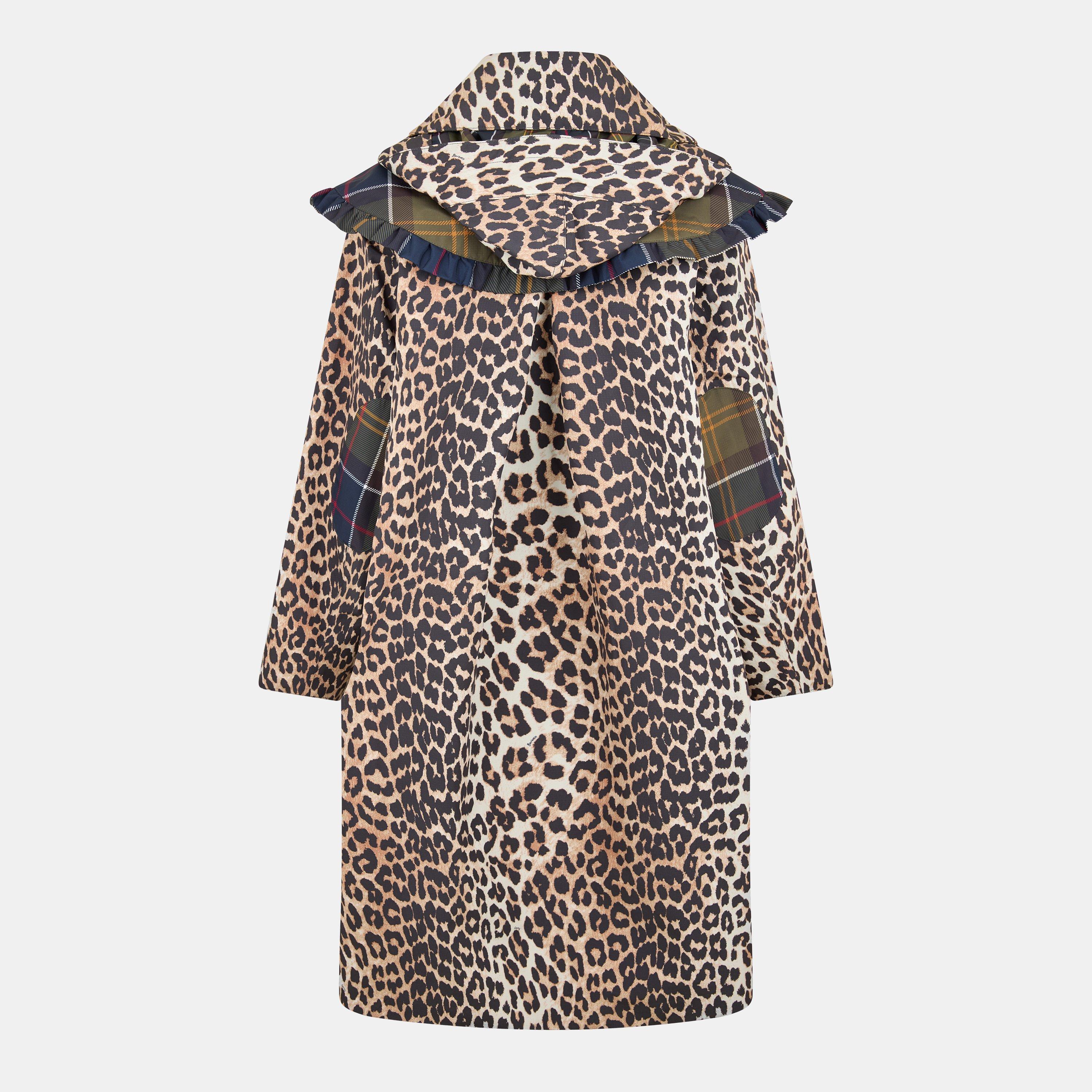 Leopard - Barbour x Ganni - Womens Leopard Print Waterproof Parka - 2