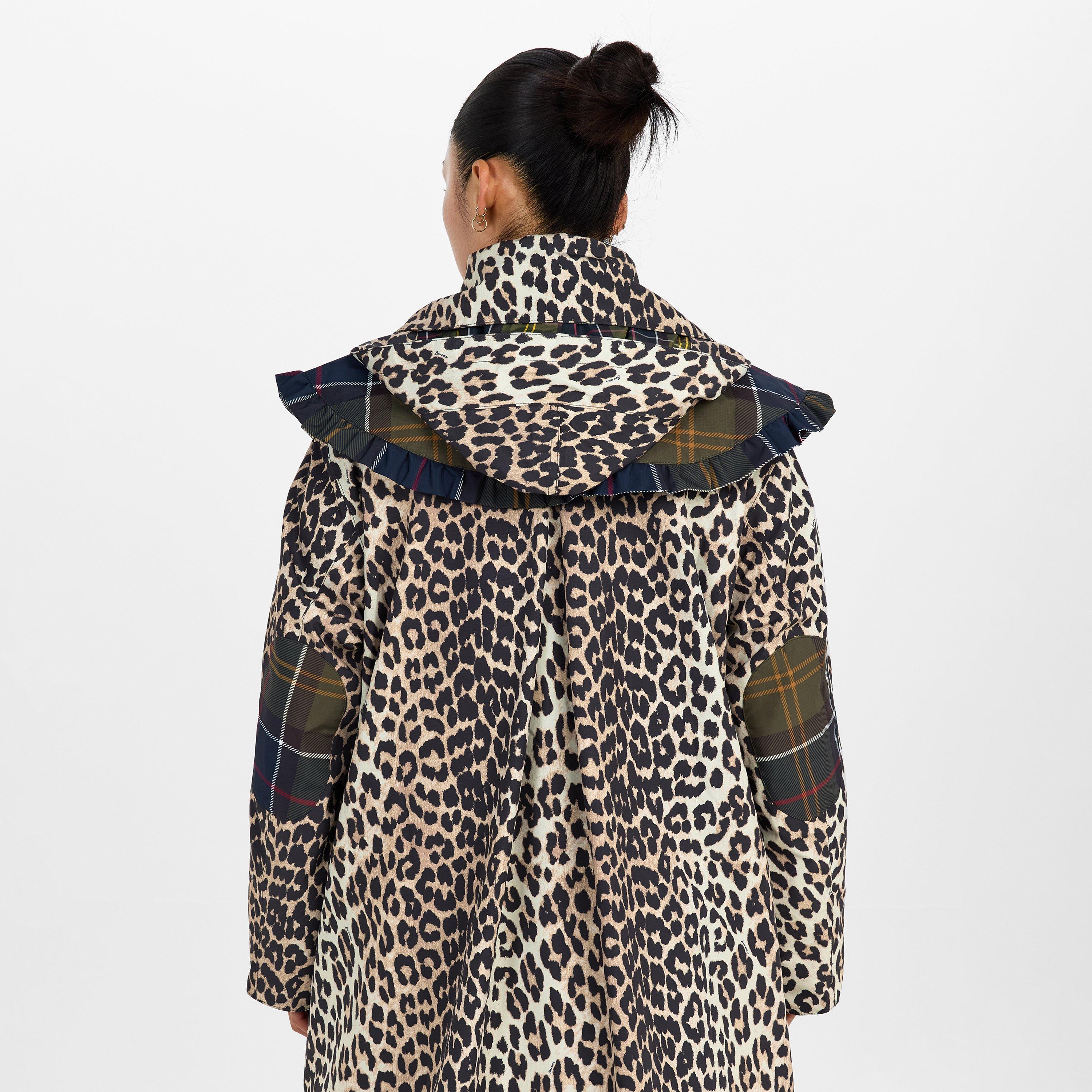 Leopard - Barbour x Ganni - Womens Leopard Print Waterproof Parka - 4