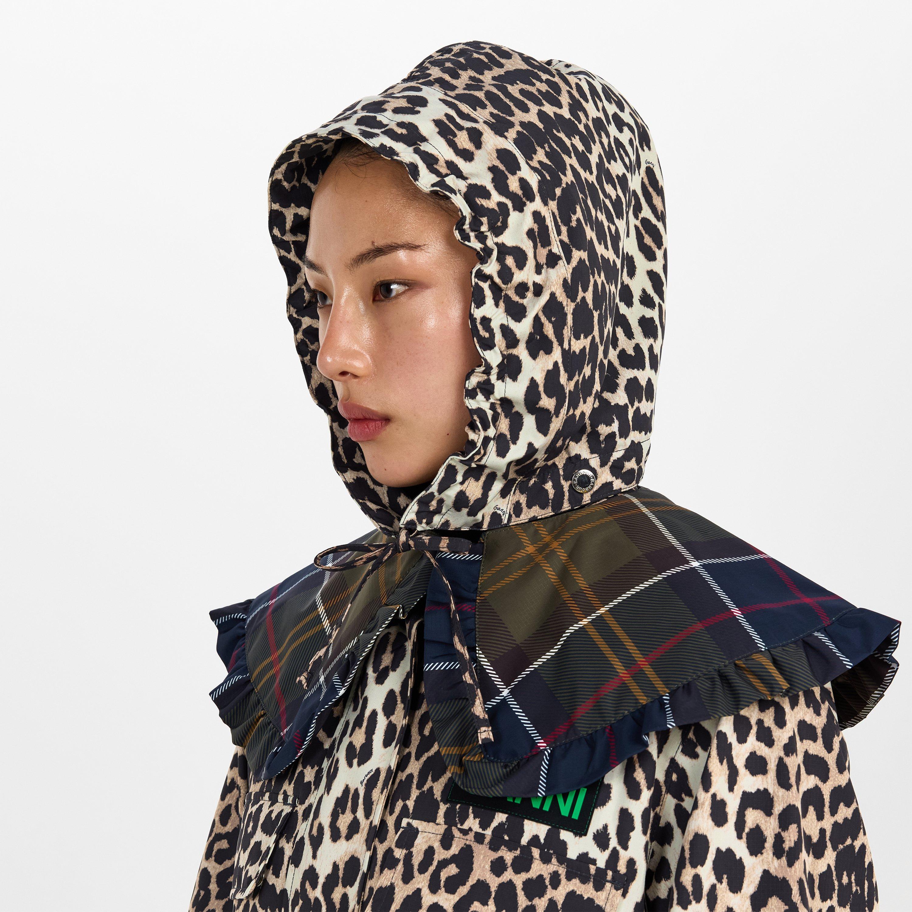 Leopard - Barbour x Ganni - Womens Leopard Print Waterproof Parka - 5