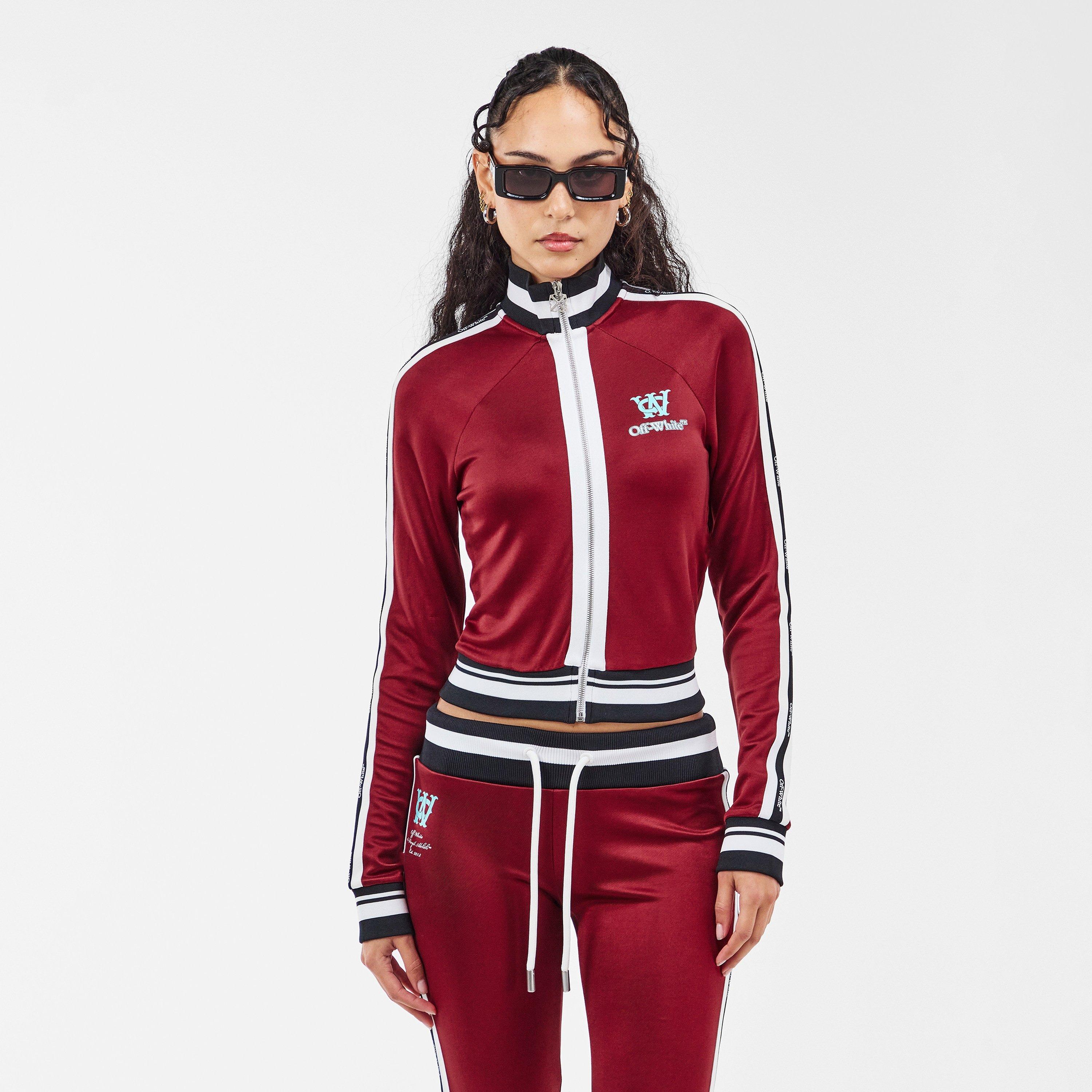 Red - Off White - Women's Serena Tracksuit Top - 3