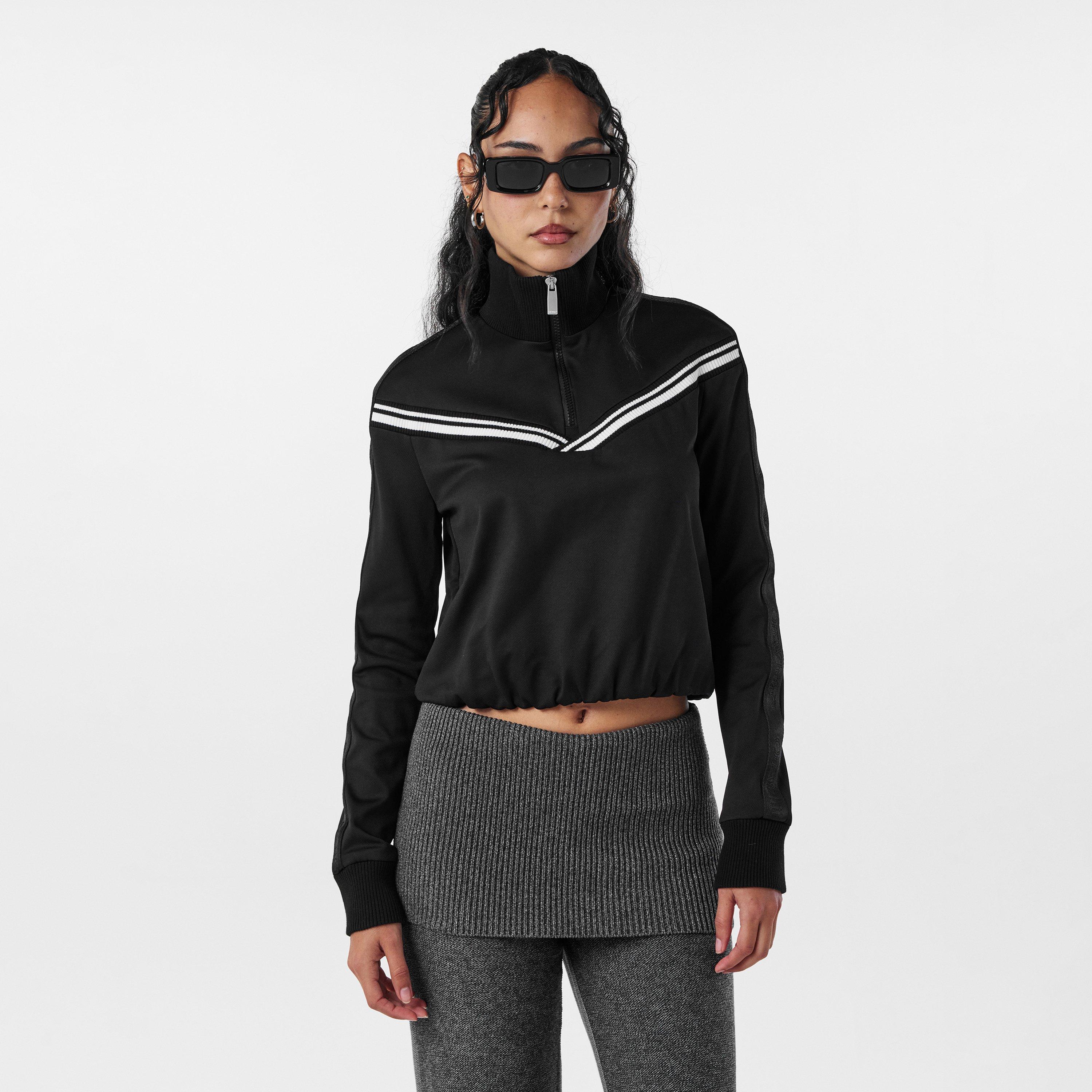 Crno/Bijelo - Off White - Women's Tracksuit Top - 3