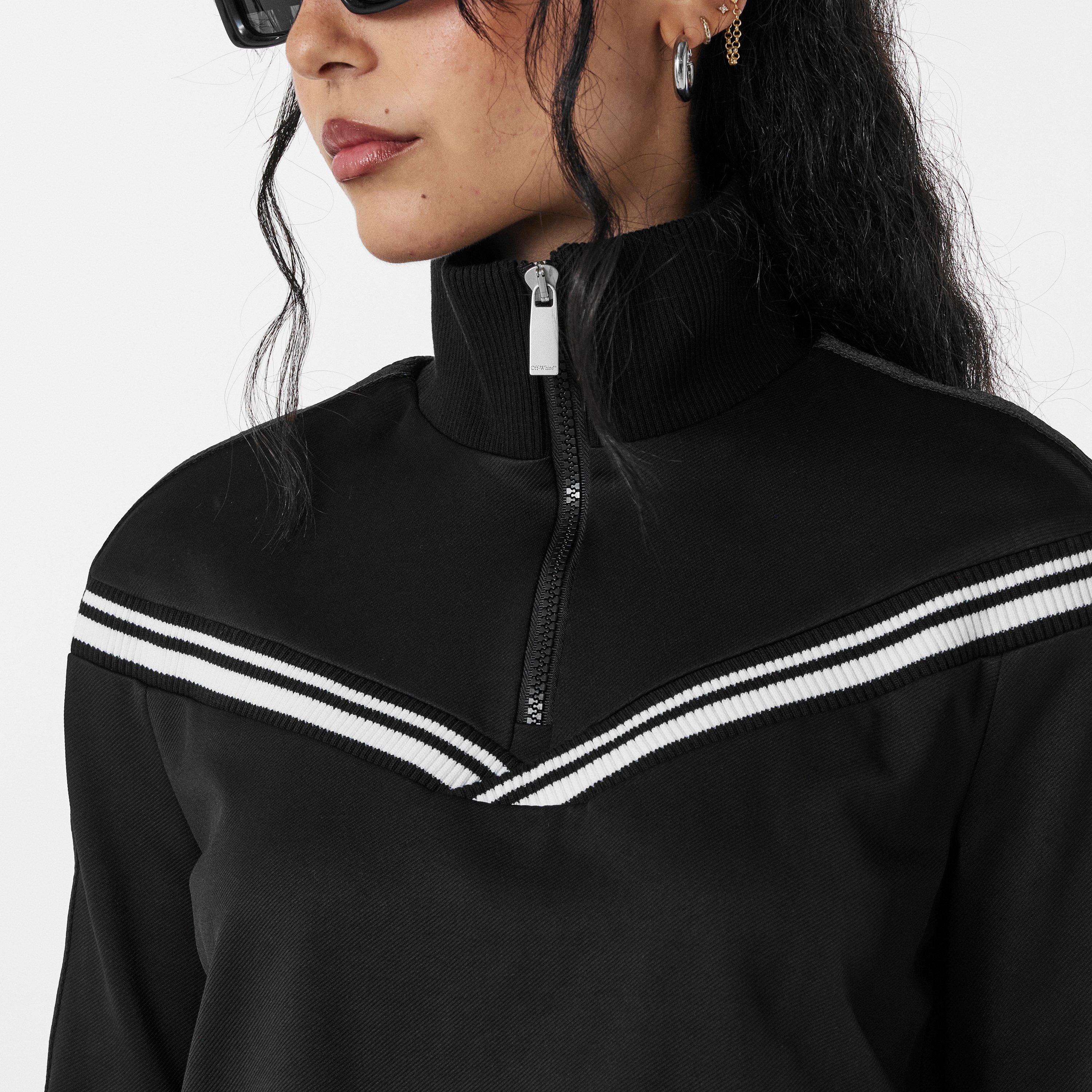 Crno/Bijelo - Off White - Women's Tracksuit Top - 5