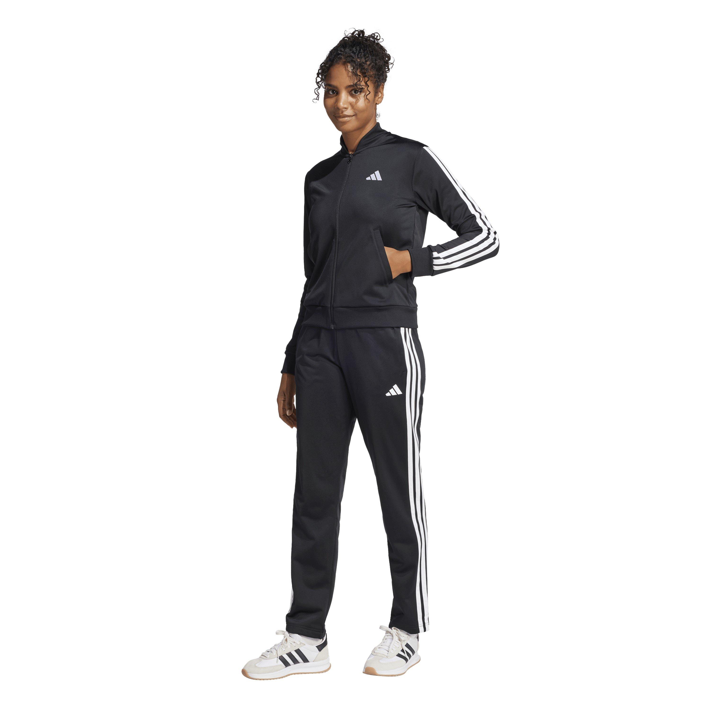 Schwarz/Weiß - adidas - Back 2 Basics 3-Stripes Tracksuit Womens - 2