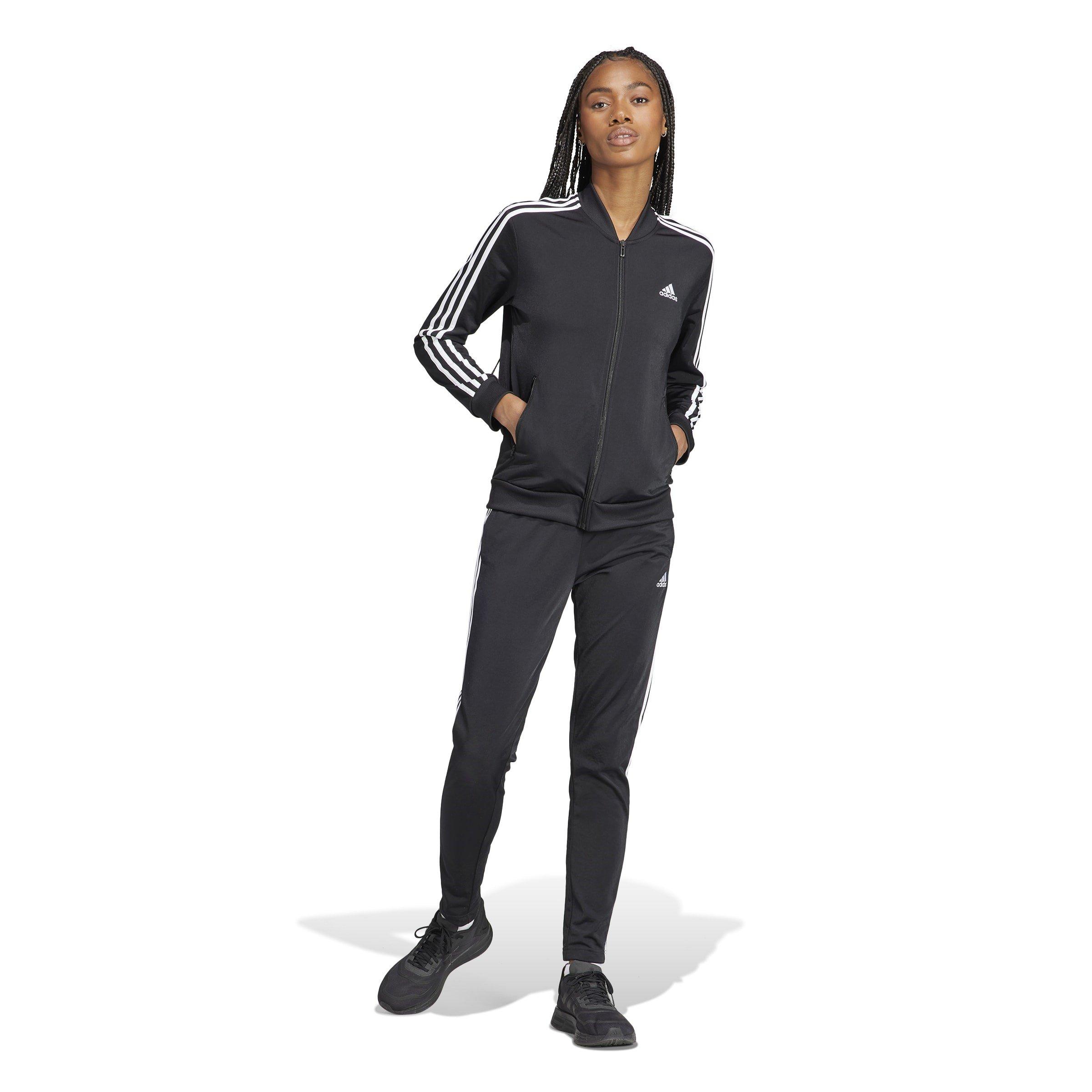 adidas Back 2 Basics 3 Stripes Tracksuit Womens Poly Trainingsanzuge Sports Direct