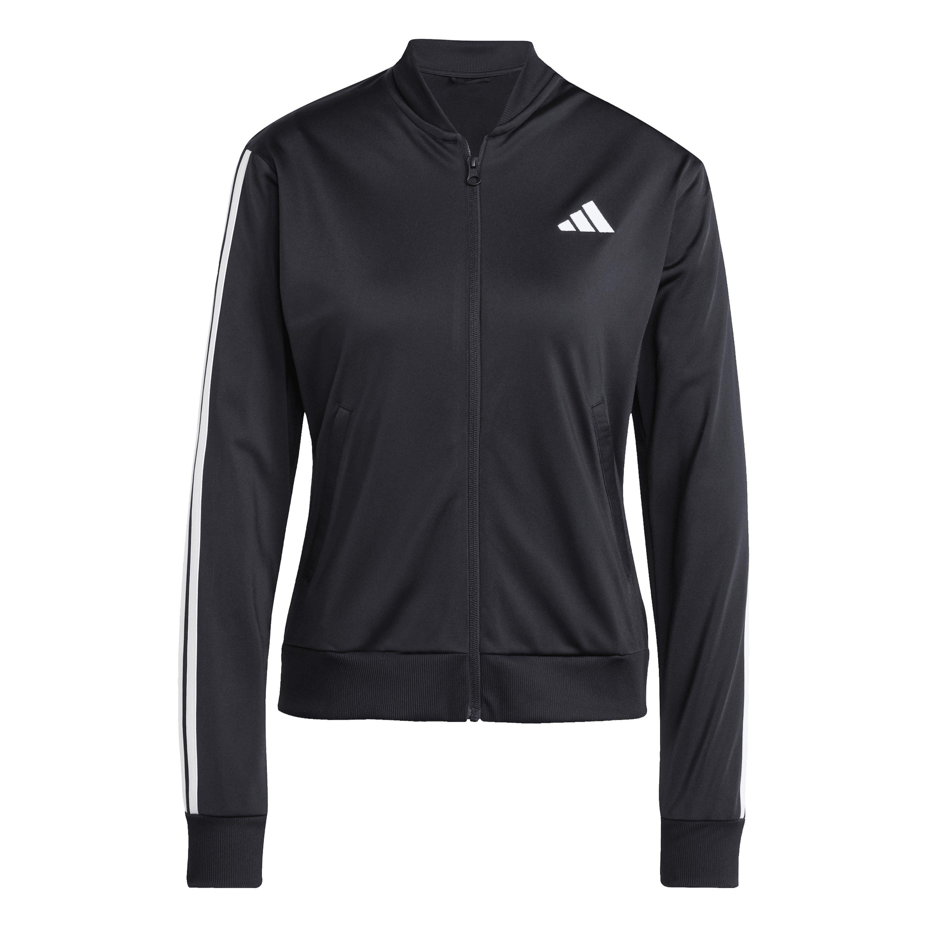 Schwarz/Weiß - adidas - Back 2 Basics 3-Stripes Tracksuit Womens - 4