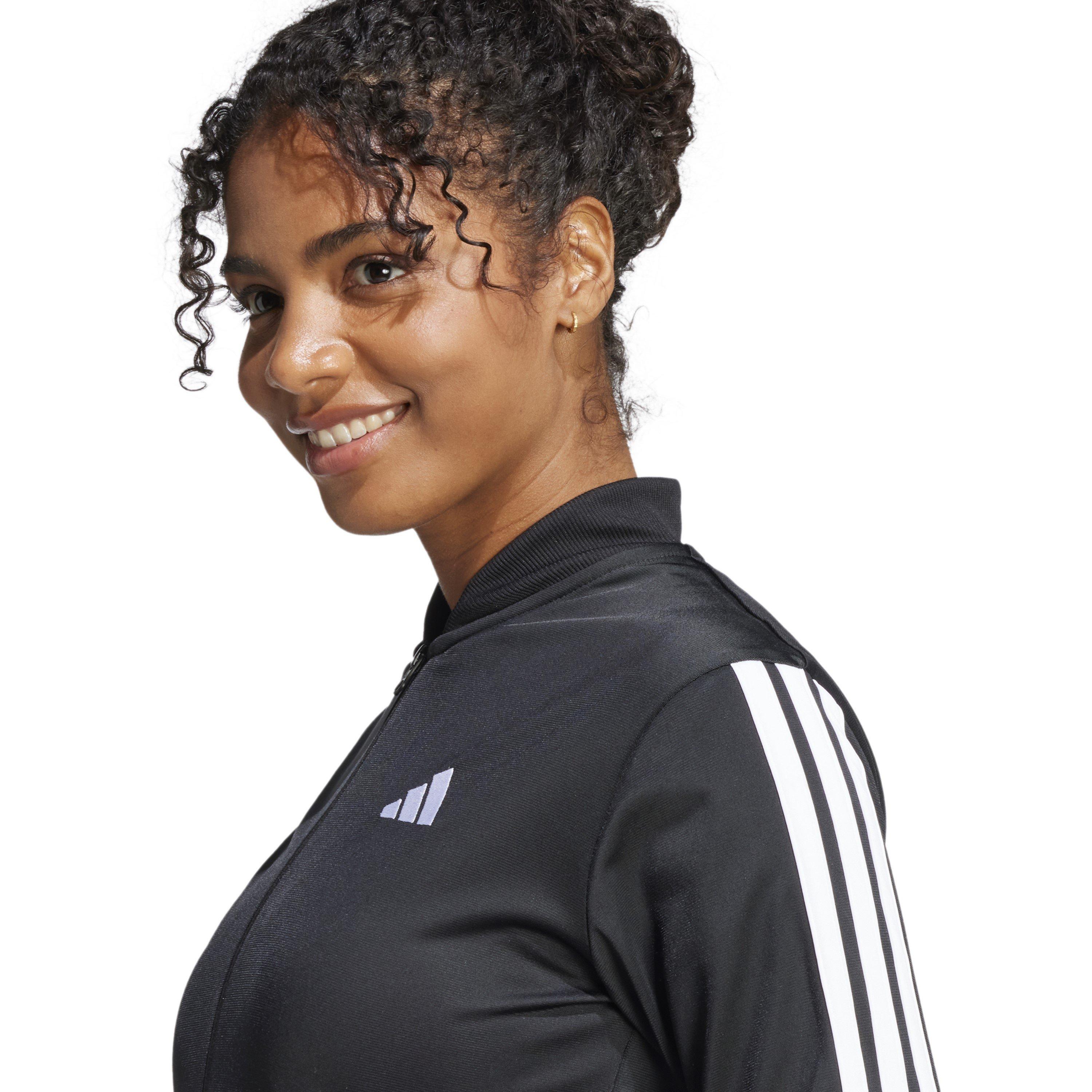 Schwarz/Weiß - adidas - Back 2 Basics 3-Stripes Tracksuit Womens - 6