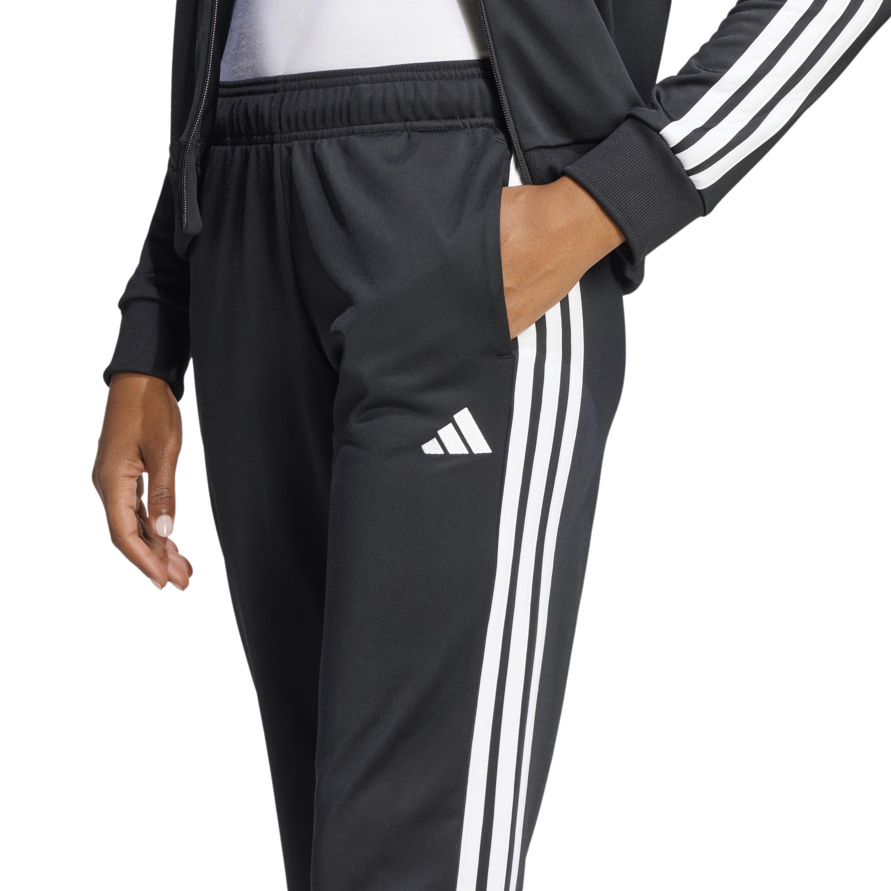 Schwarz/Weiß - adidas - Back 2 Basics 3-Stripes Tracksuit Womens - 8