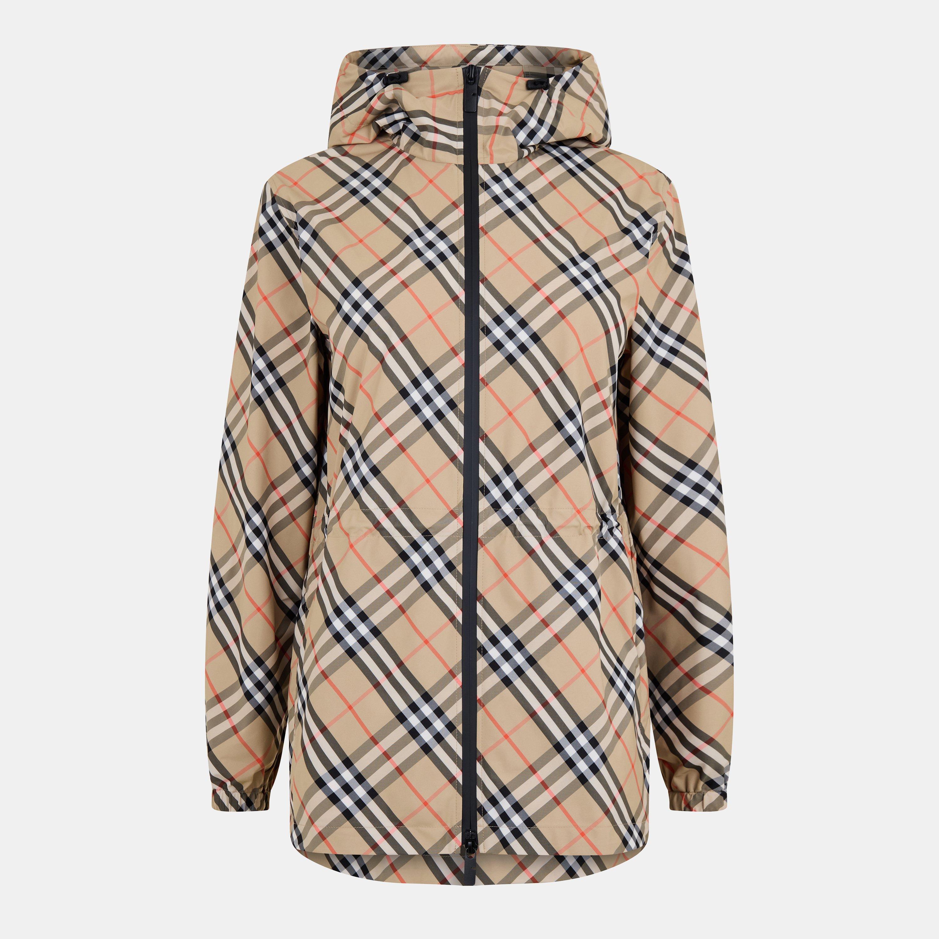 Burberry Women's Burb Whitstable Rain Anorak - Sand IP Check - Size 12 (M)