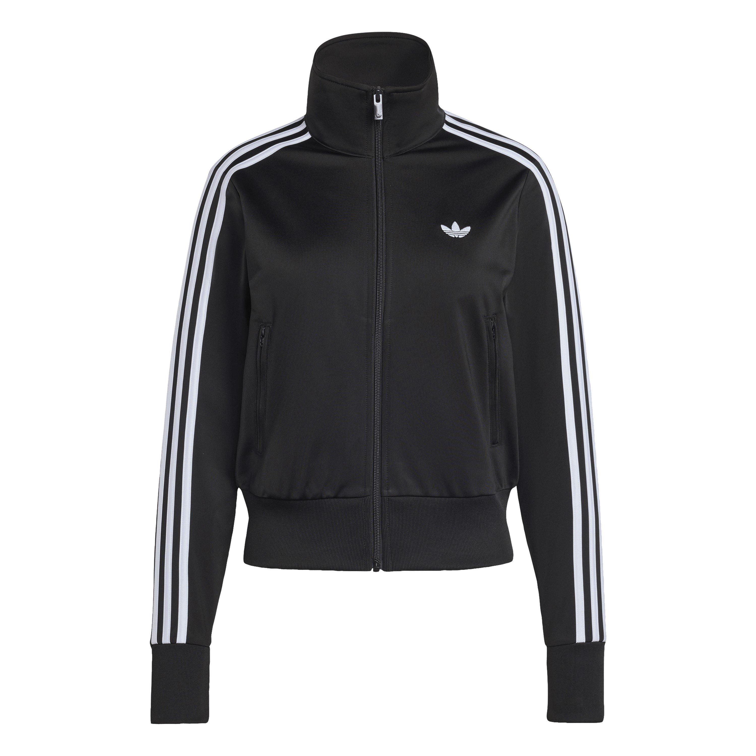 adidas Originals Womens Firebird Classic Tracksuit Top - Black/White - Size 8 (XS)
