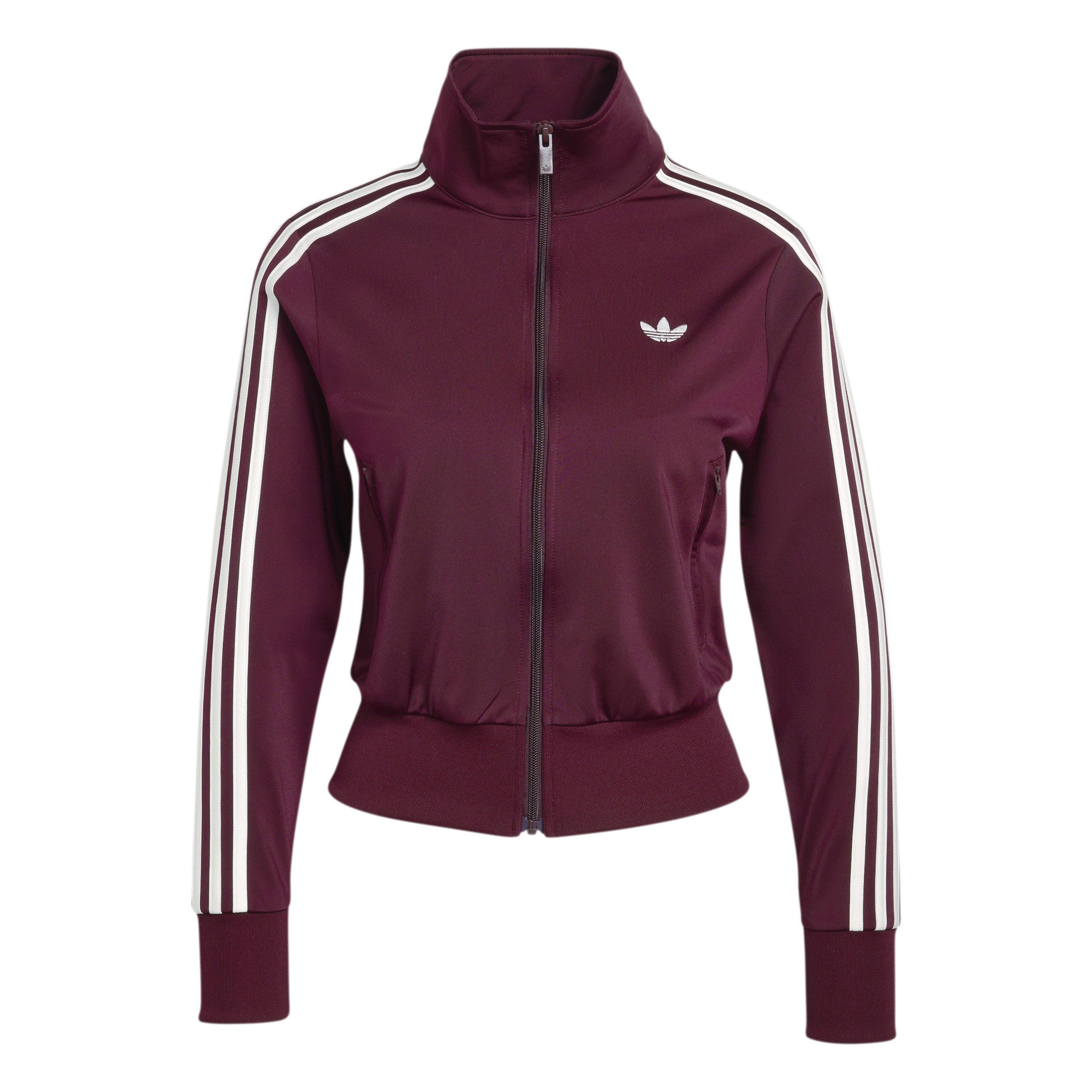 adidas Originals Womens Firebird Classic Tracksuit Top - Maroon - Size 8 (XS)