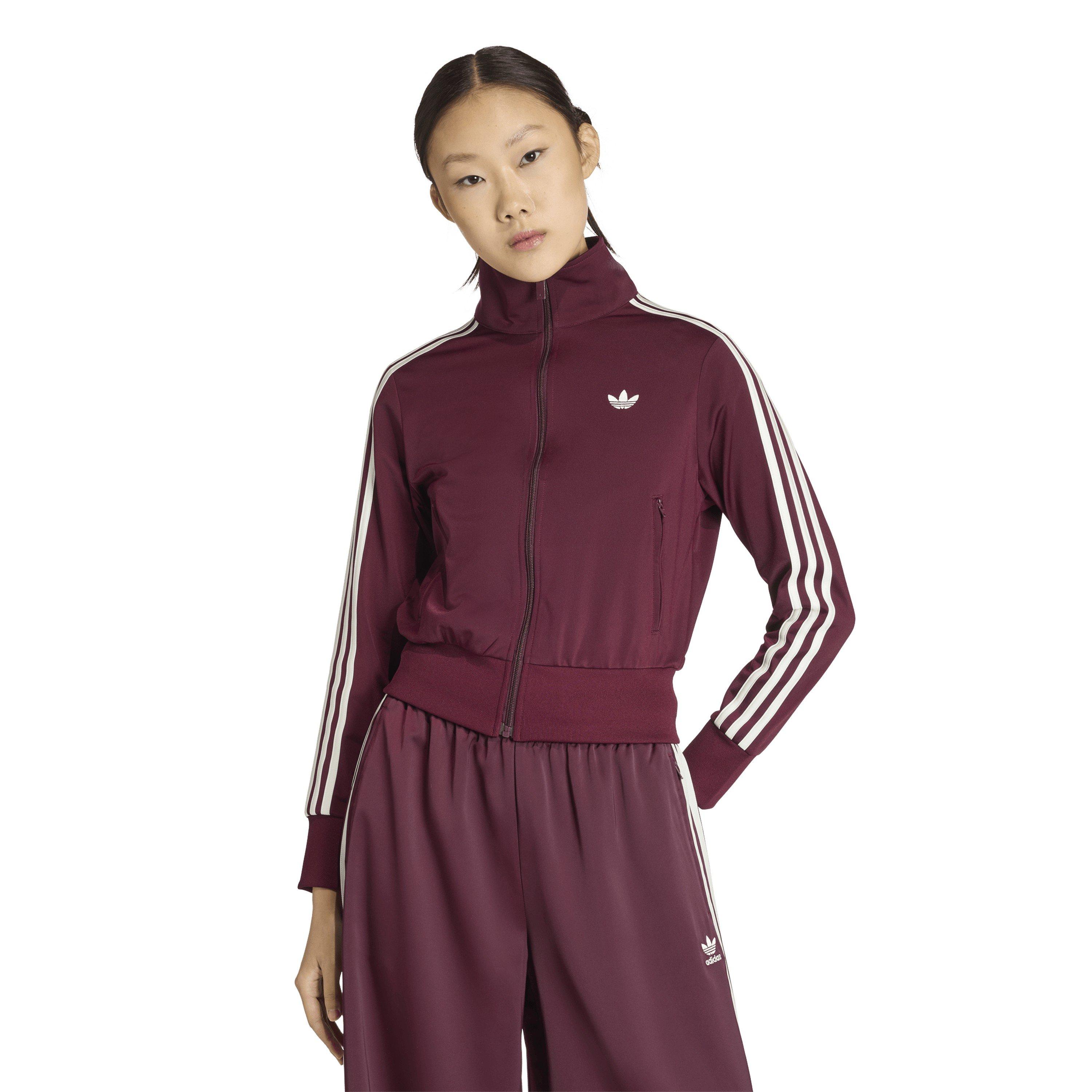 Maroon - adidas Originals - Womens Firebird Classic Tracksuit Top - 2
