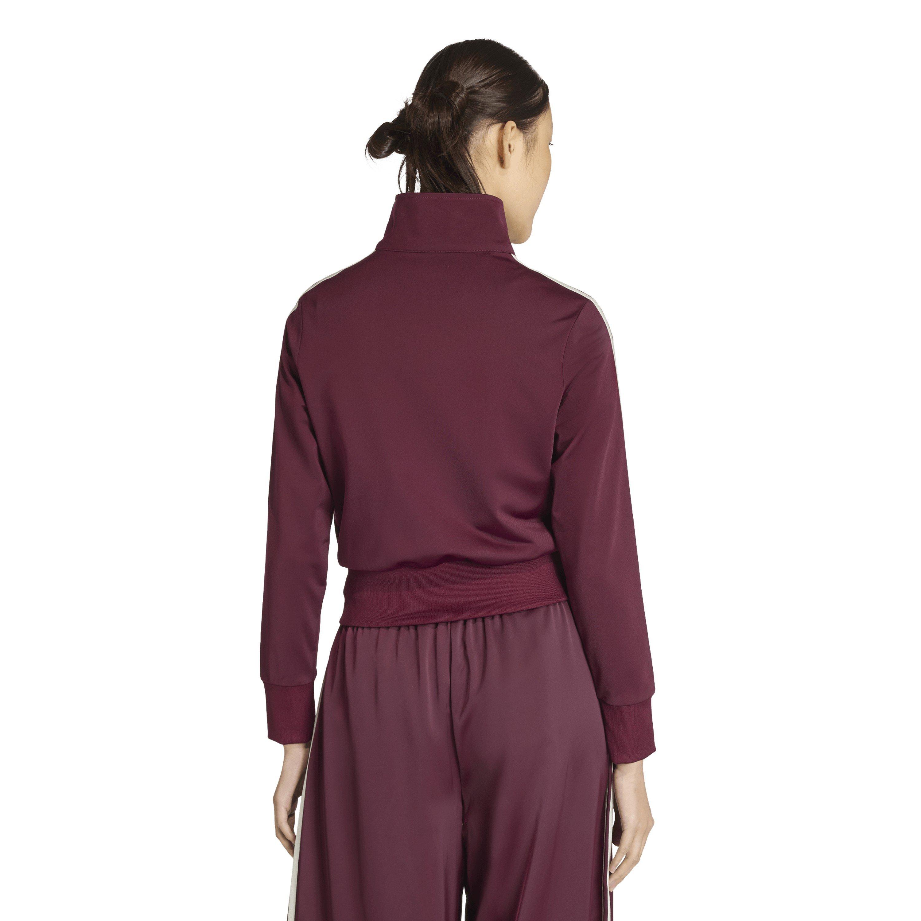 Maroon - adidas Originals - Womens Firebird Classic Tracksuit Top - 3