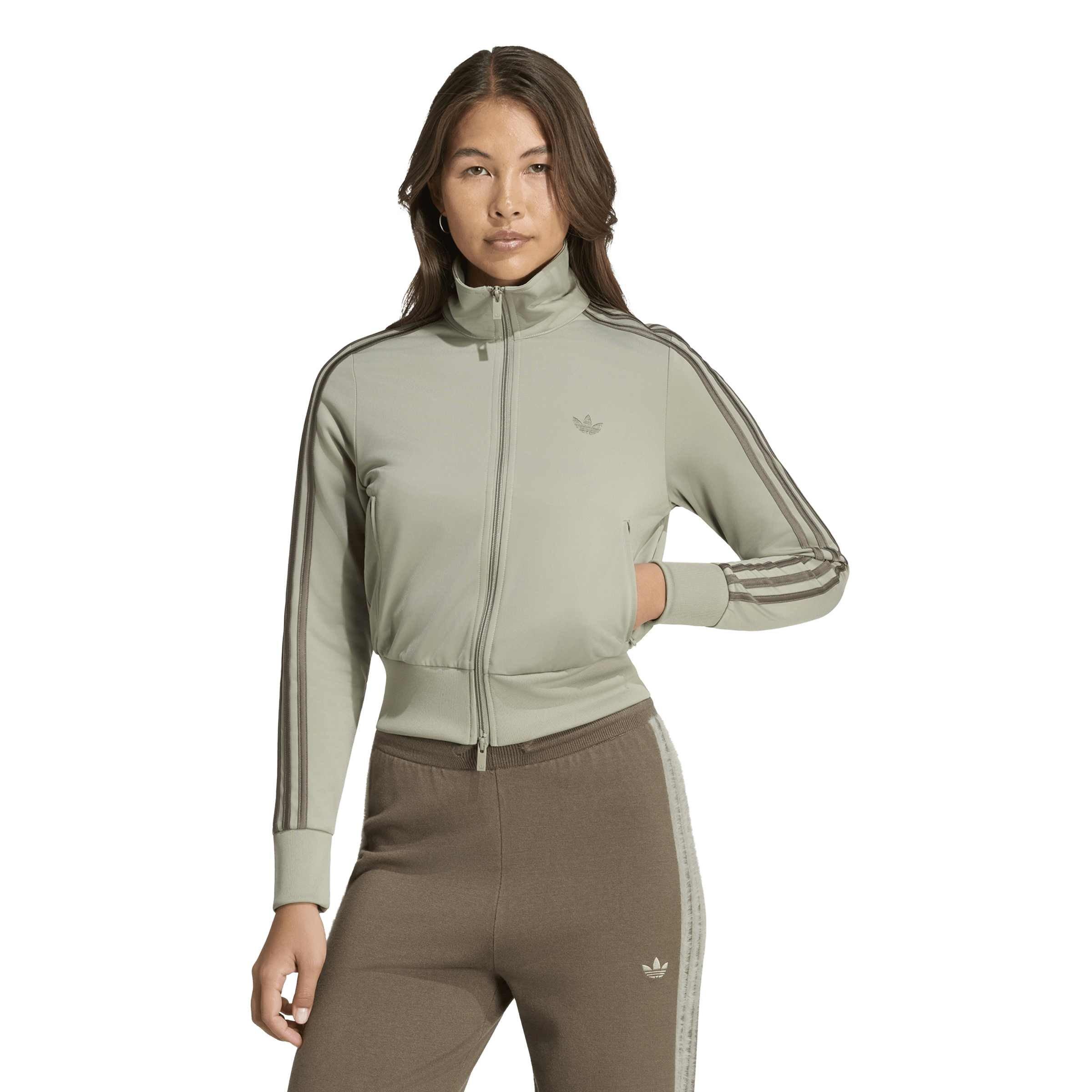 Silver/Pebble - adidas Originals - Womens Firebird Classic Tracksuit Top - 2