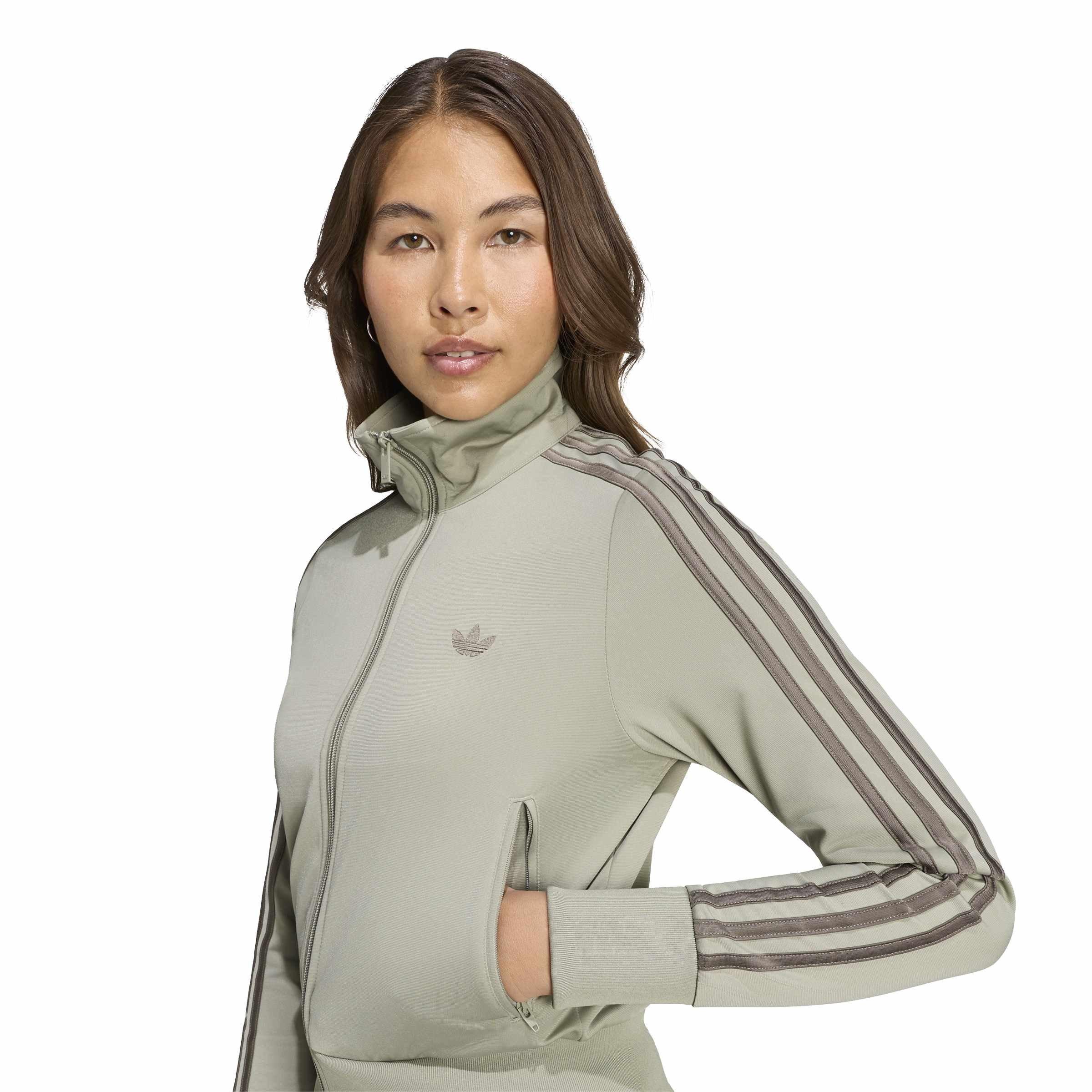 Silver/Pebble - adidas Originals - Womens Firebird Classic Tracksuit Top - 4