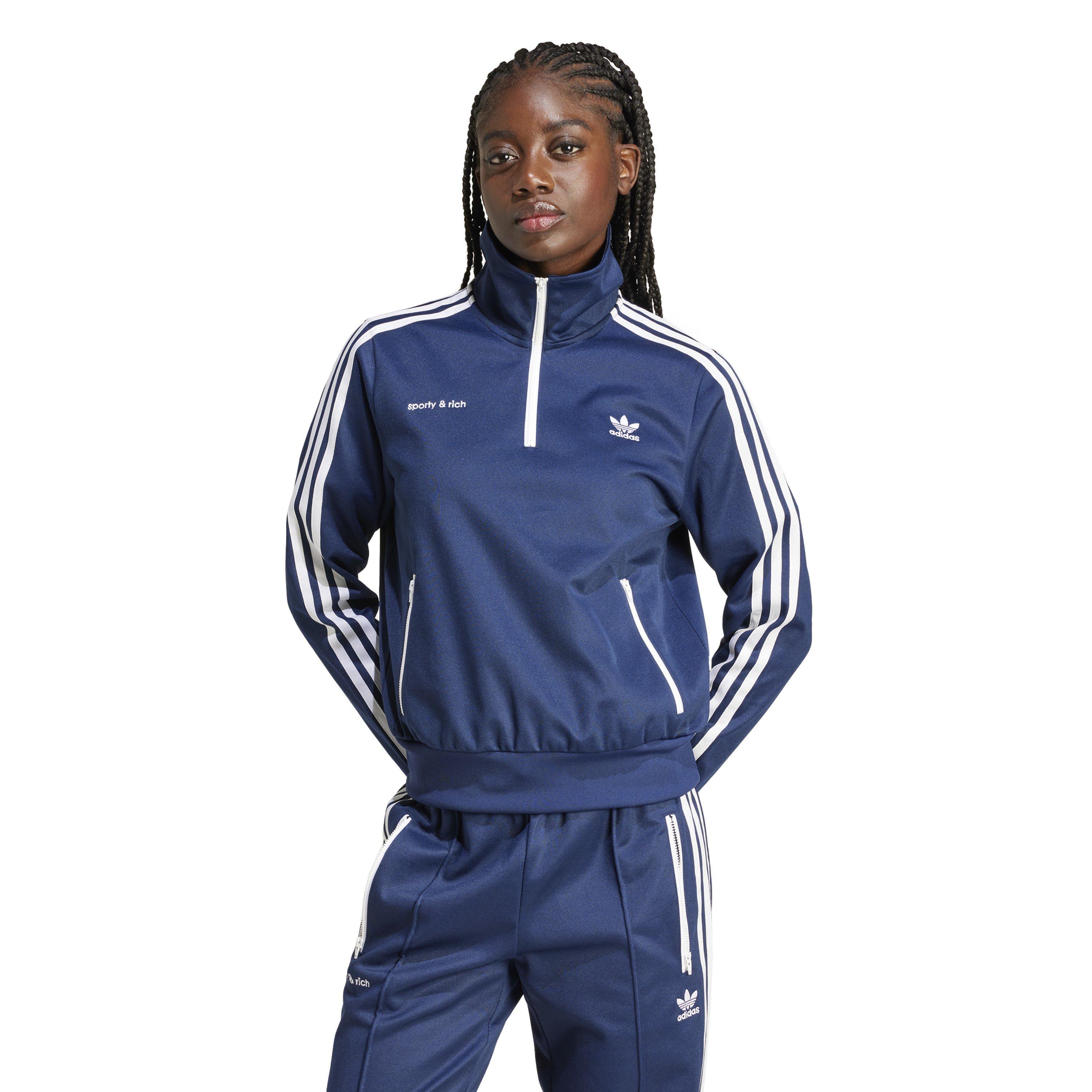Indigo - adidas Originals - Women's Sporty And Rich Logo Tracksuit Top - 2