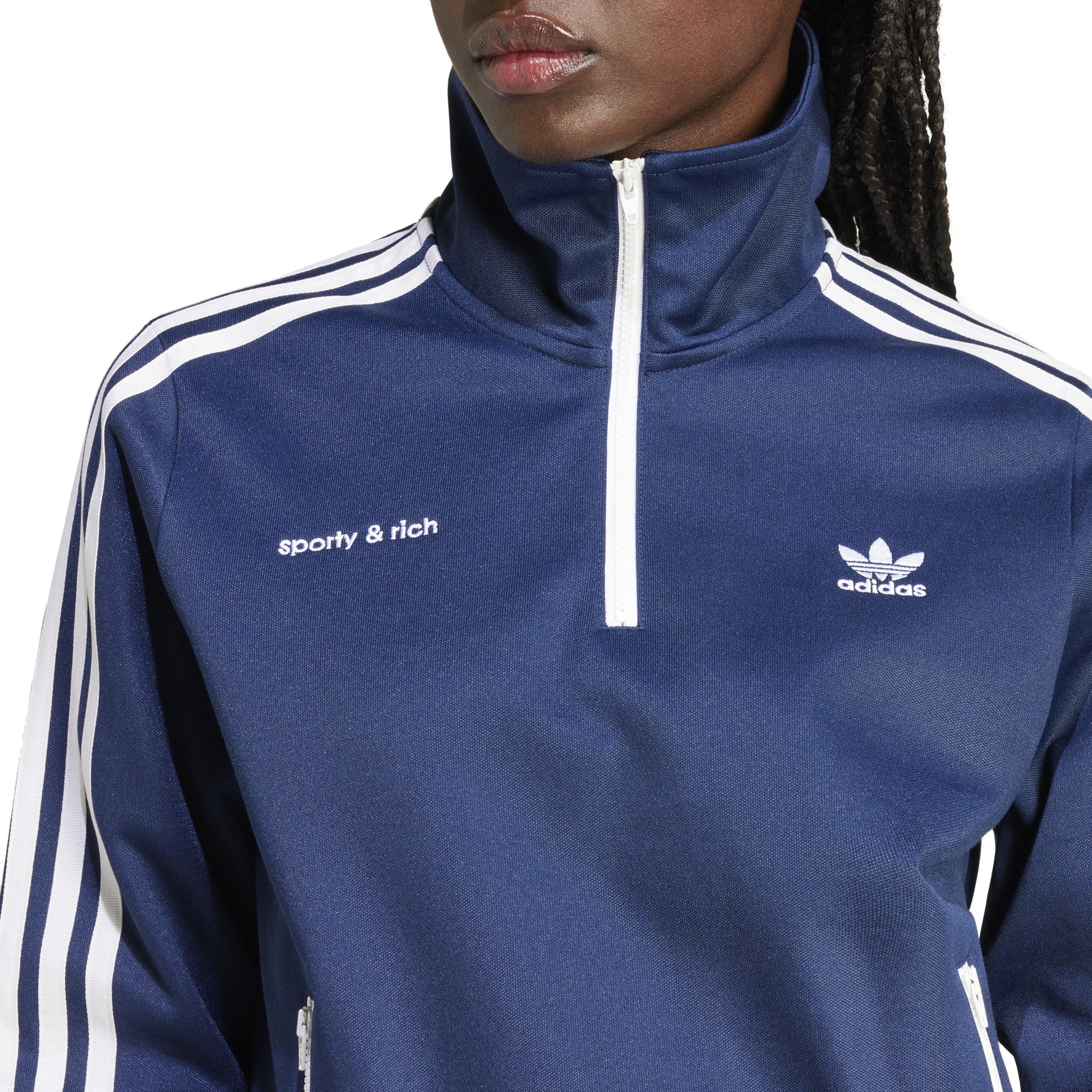 Indigo - adidas Originals - Women's Sporty And Rich Logo Tracksuit Top - 4
