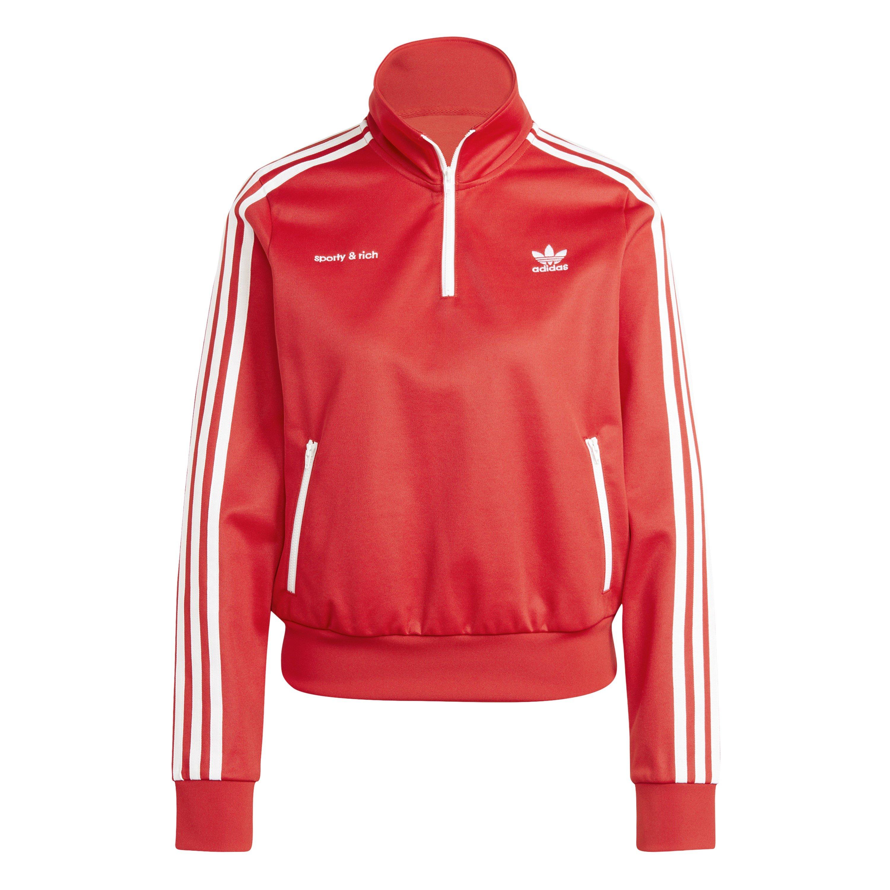 College Red - adidas Originals - Women's Sporty And Rich Logo Tracksuit Top - 1