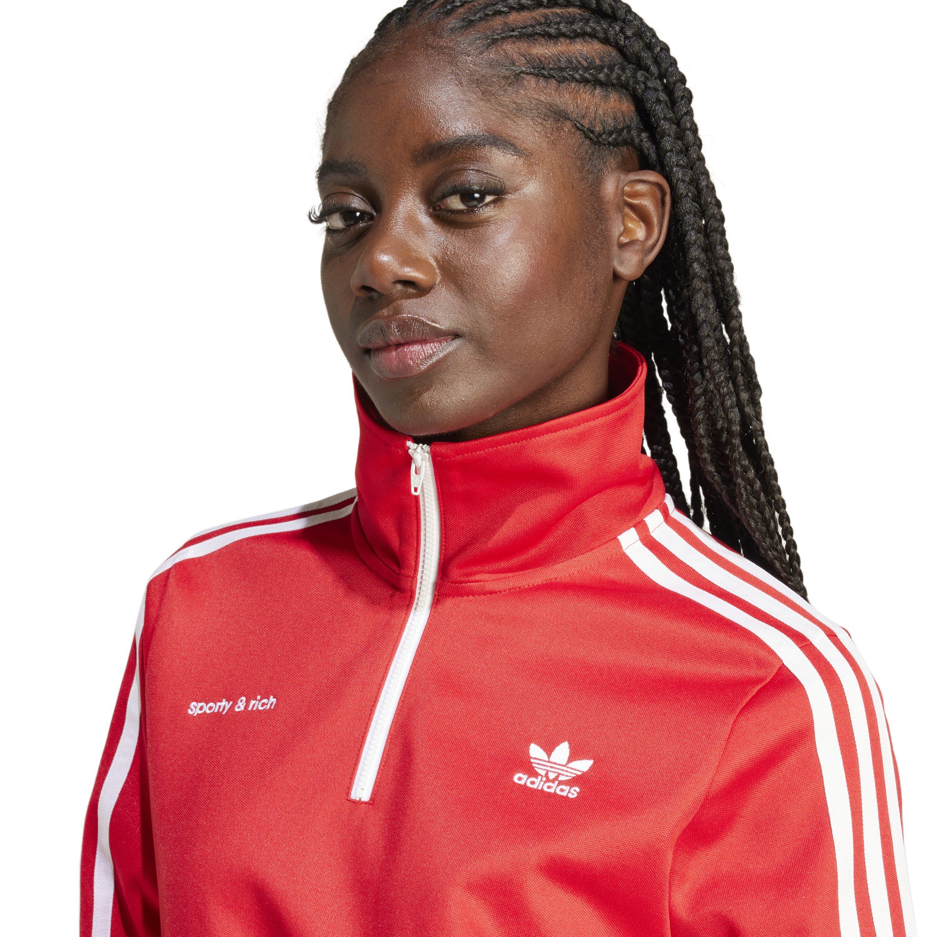 College Red - adidas Originals - Women's Sporty And Rich Logo Tracksuit Top - 4
