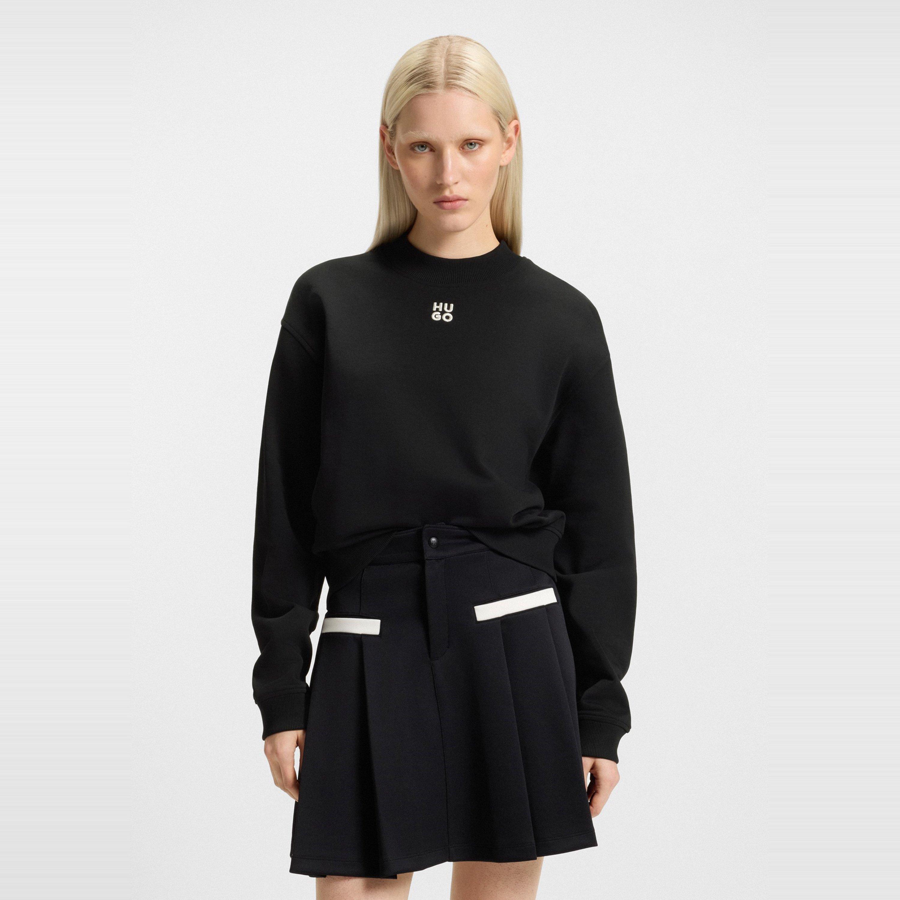 Black - Hugo - Women's Mock-neck Sweatshirt - 2