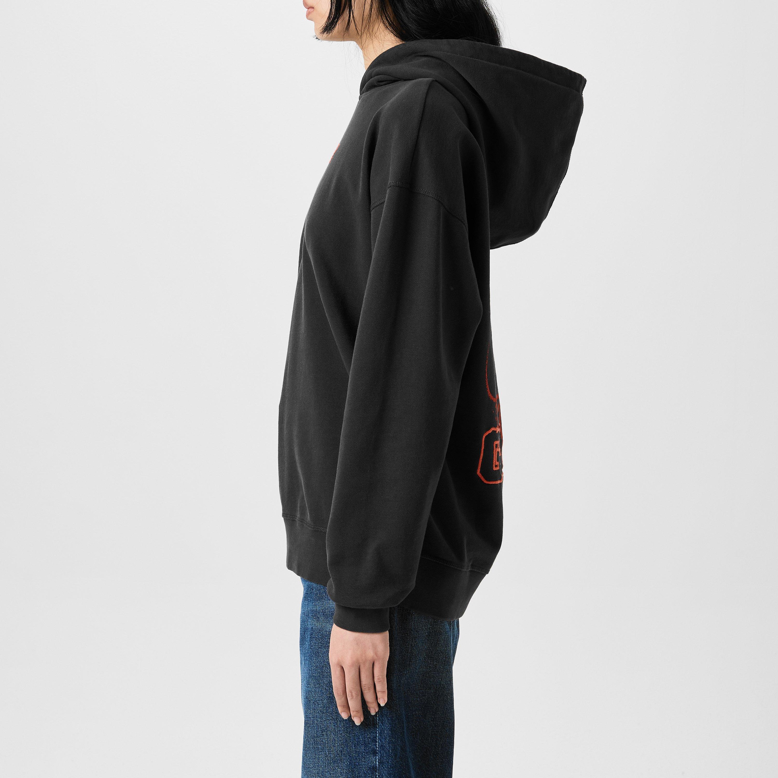 Black - Ganni - Logo Hoodie - 2