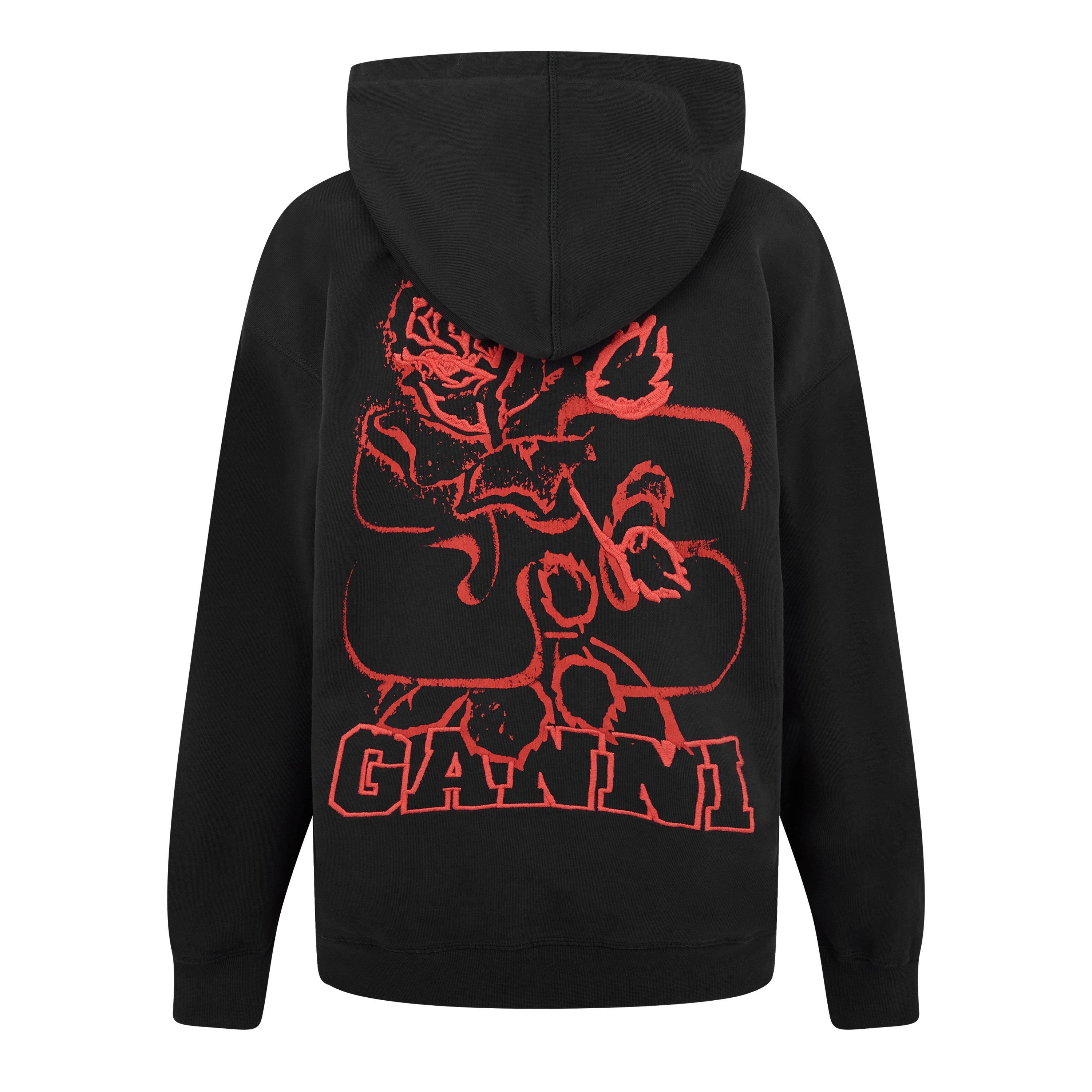Black - Ganni - Logo Hoodie - 6