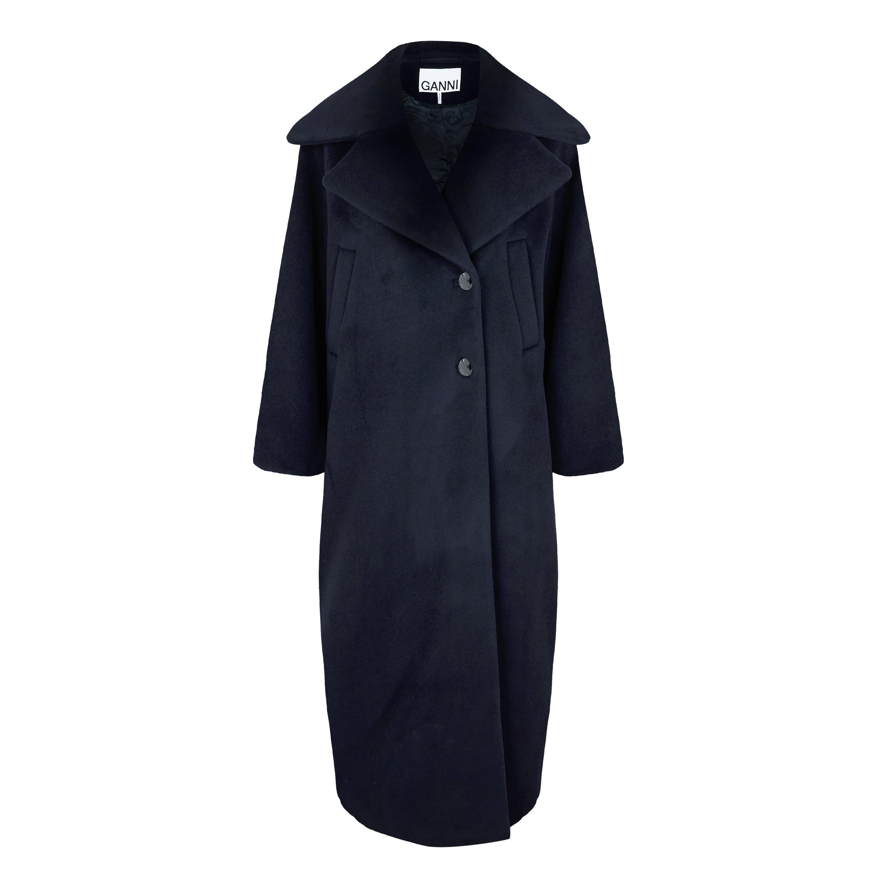 Sky Captain - Ganni - Women's Long Recycled Wool Overcoat - 5