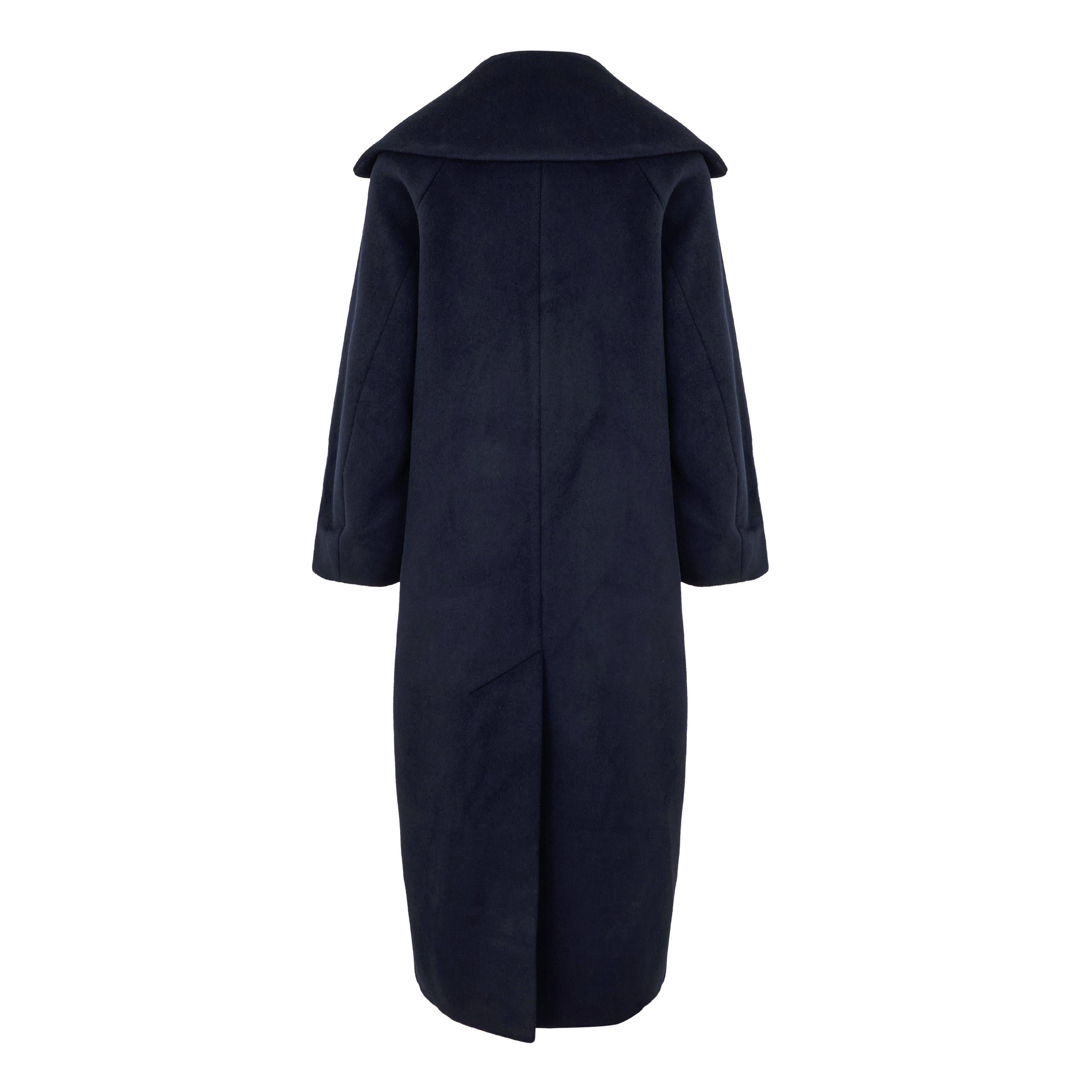 Sky Captain - Ganni - Women's Long Recycled Wool Overcoat - 6