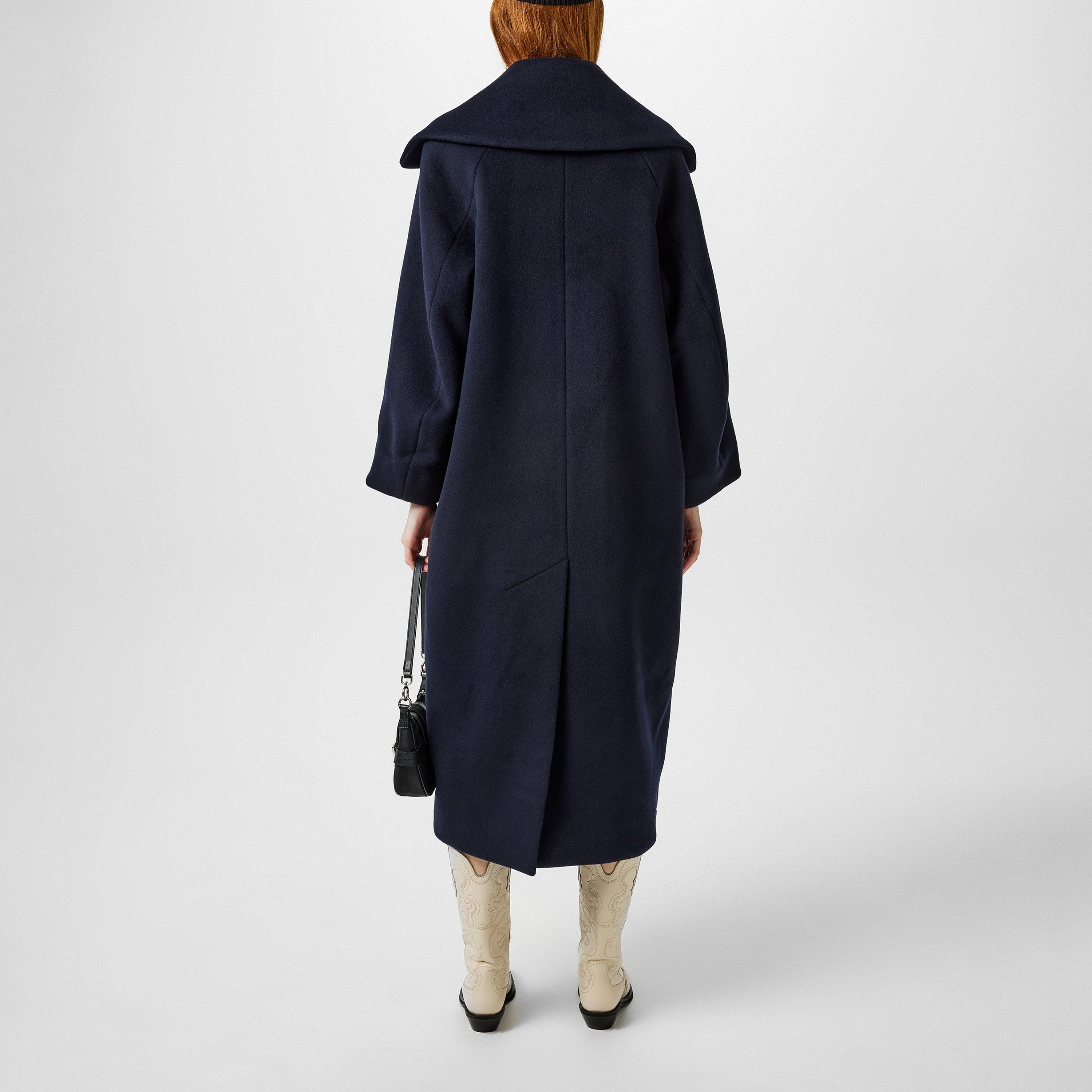 Sky Captain - Ganni - Women's Long Recycled Wool Overcoat - 3