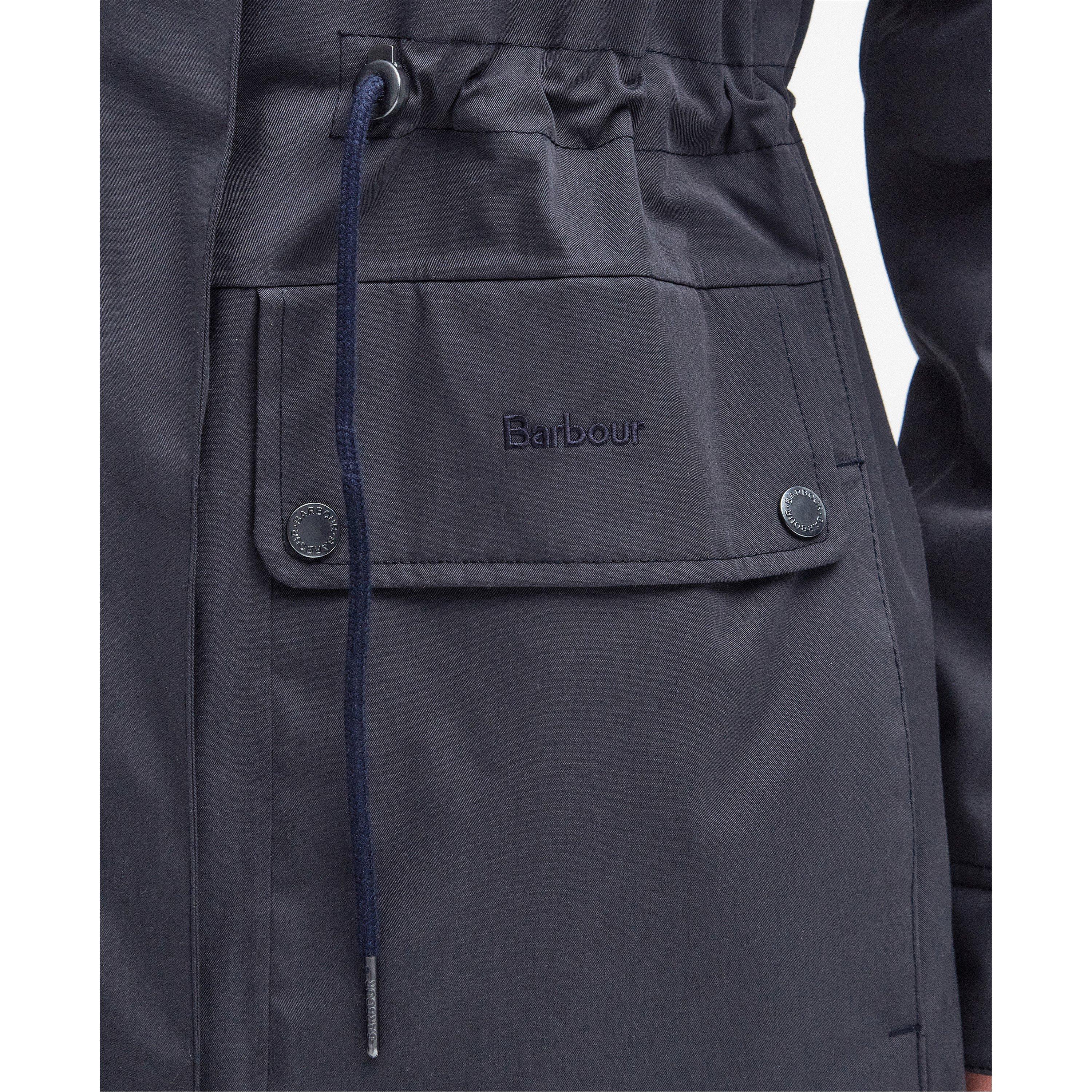 Dark Navy/Dress - Barbour - Women's Bowlees Waterproof Long Sleeve Long Rain Anorak - 11