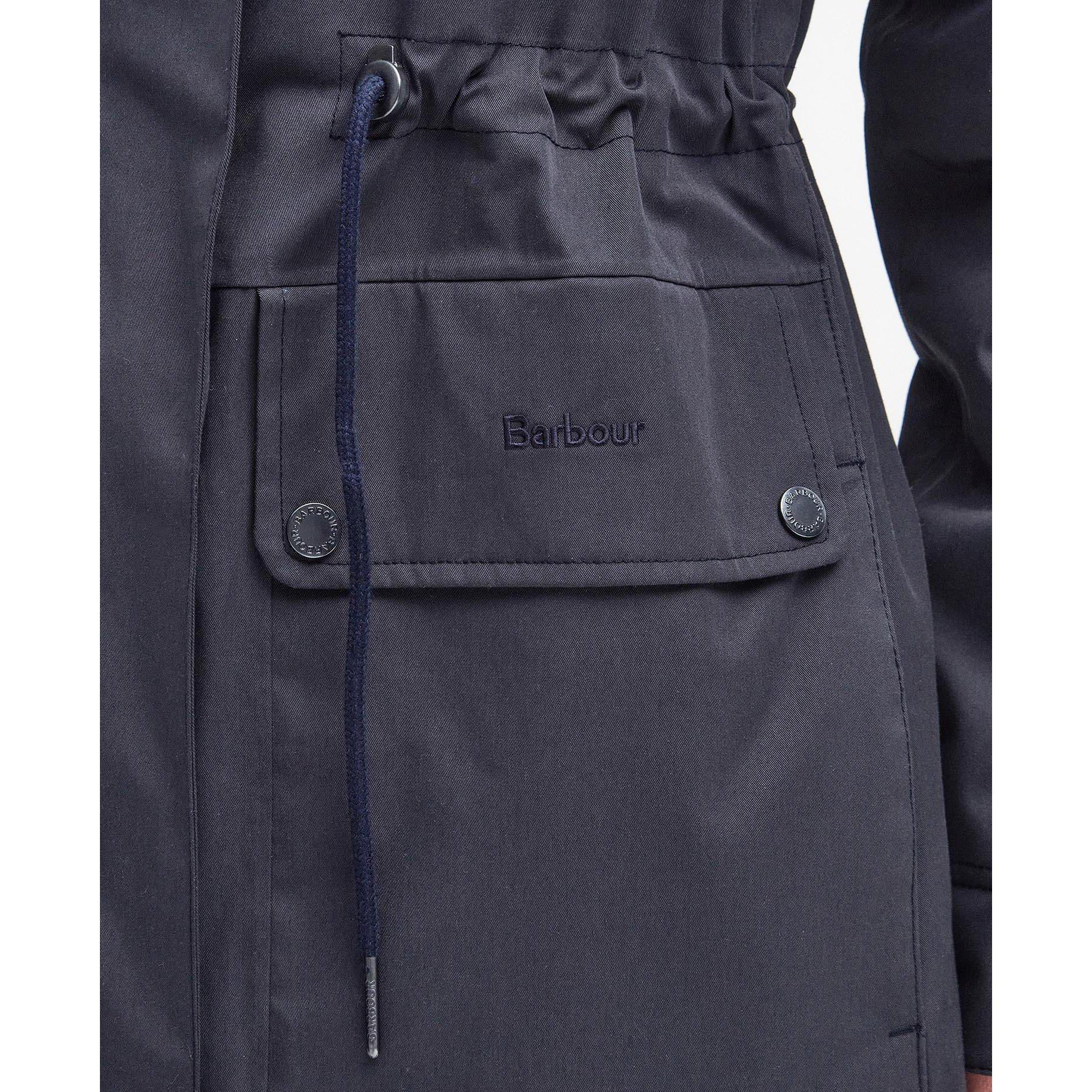 Dark Navy/Dress - Barbour - Women's Bowlees Waterproof Long Sleeve Long Rain Anorak - 7