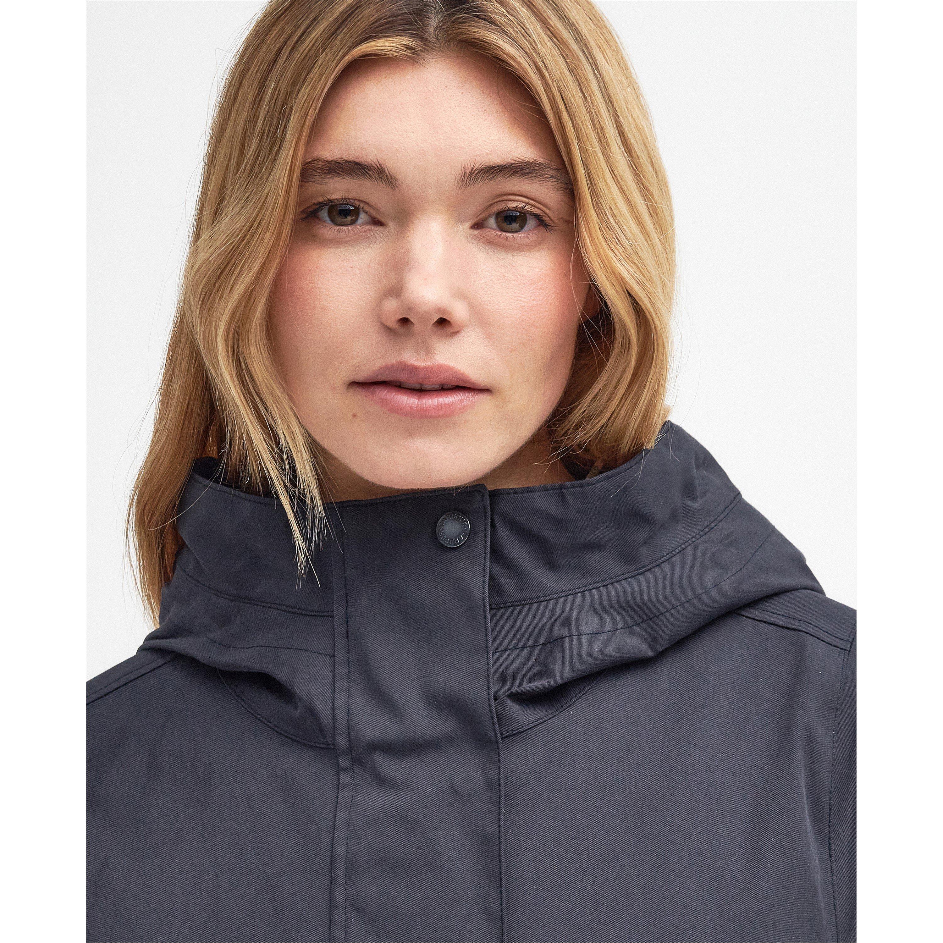 Dark Navy/Dress - Barbour - Women's Bowlees Waterproof Long Sleeve Long Rain Anorak - 8