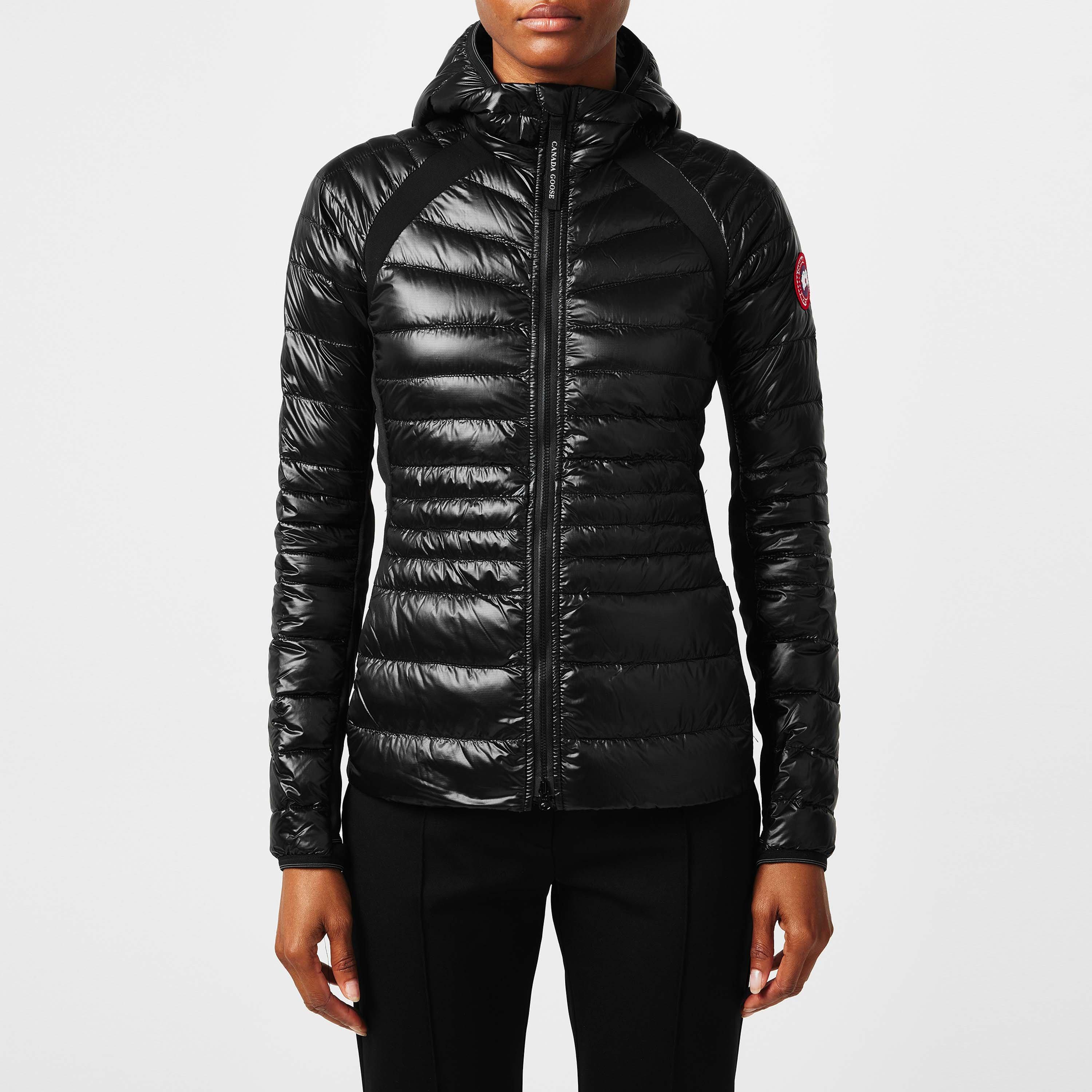 Black 61 - Canada Goose - Women's HyBridge Lite Tech Goose Down Water-Repellent Slim Fit Short Puffer Jacket - 3