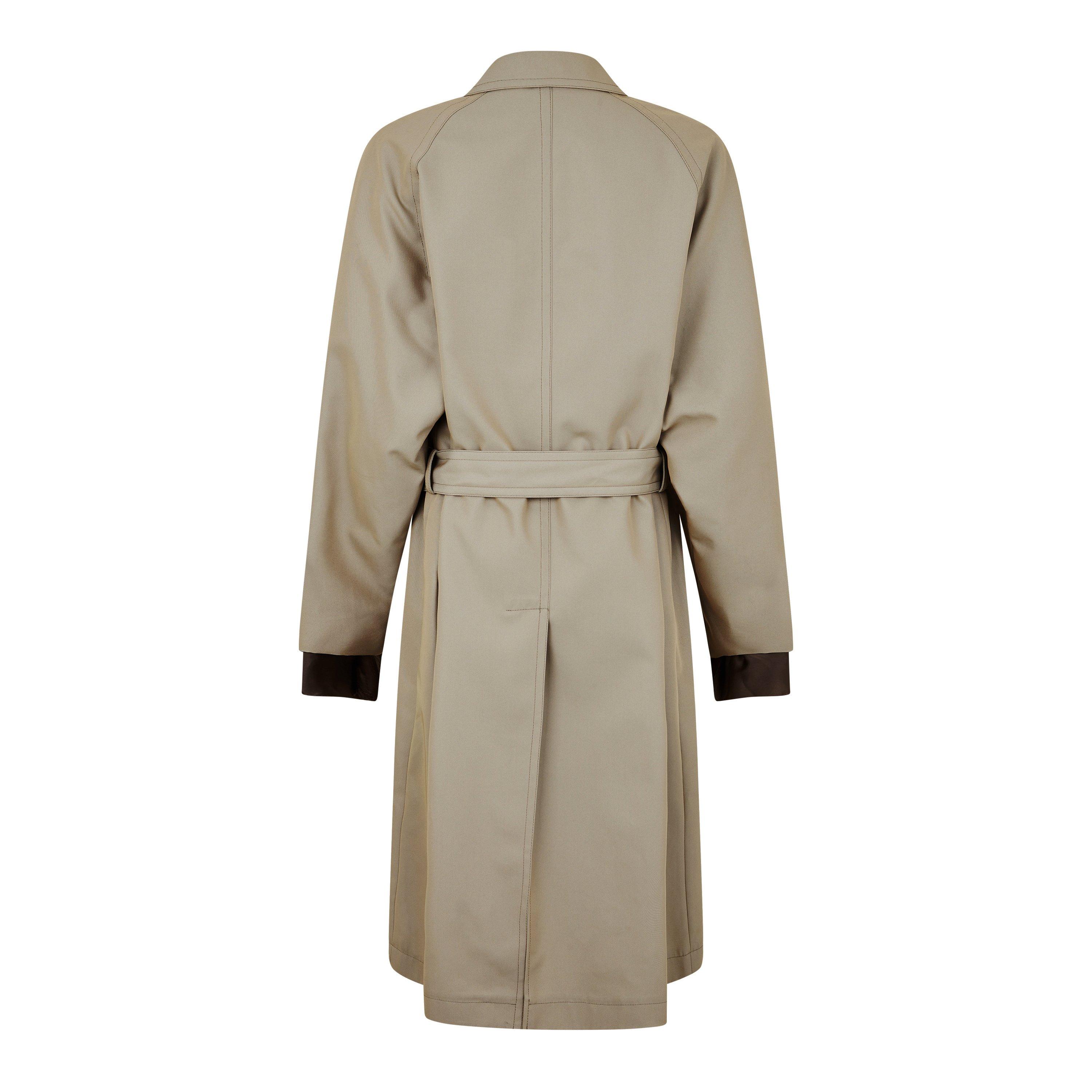 Stone - Maison Margiela - Women's Wool Long Sleeve Belted Trench Coat - 6