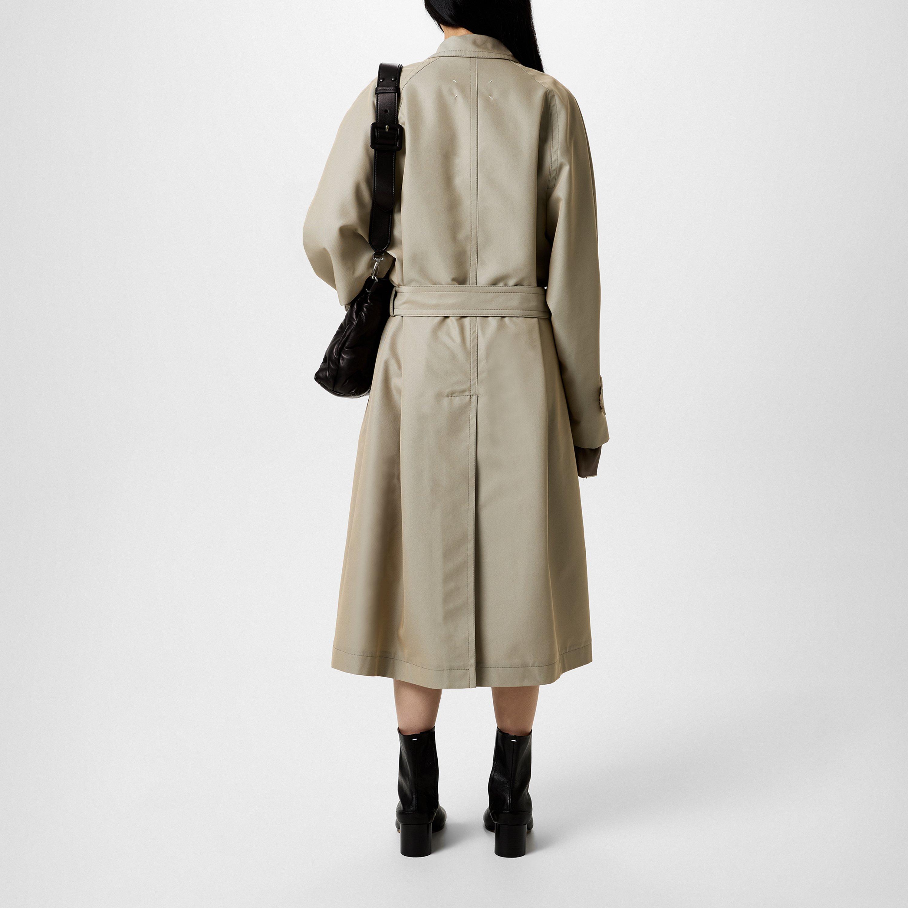 Stone - Maison Margiela - Women's Wool Long Sleeve Belted Trench Coat - 3