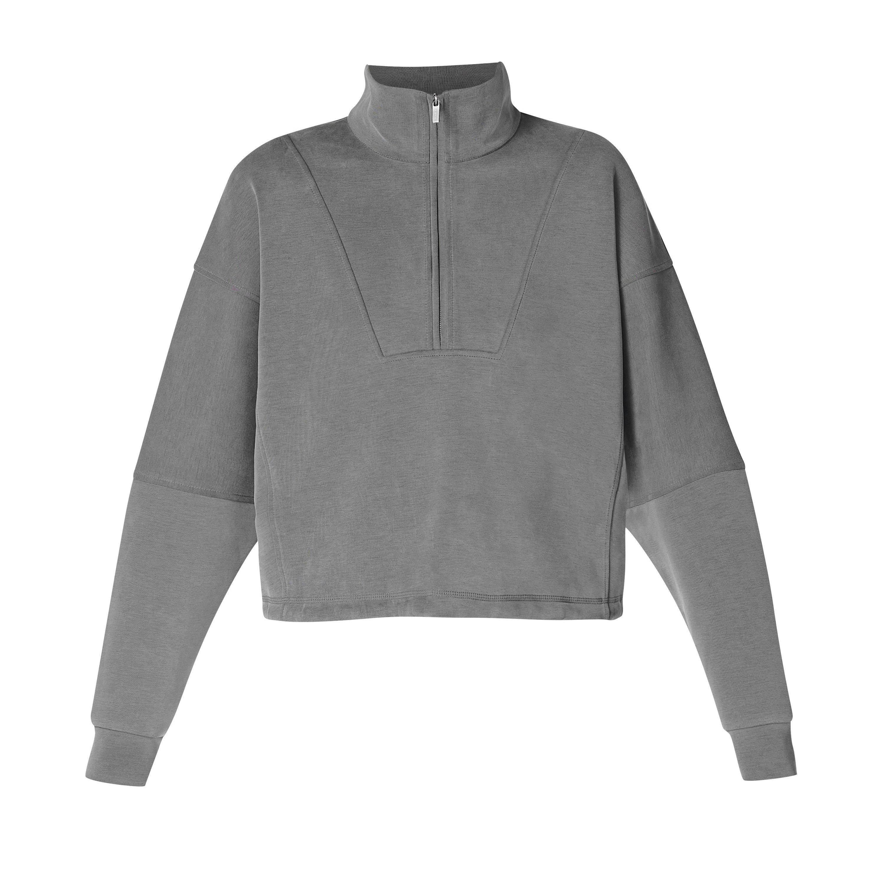 charcoal grey - Sweaty Betty - Women's Funnel Neck Half-Zip Fleece - 1