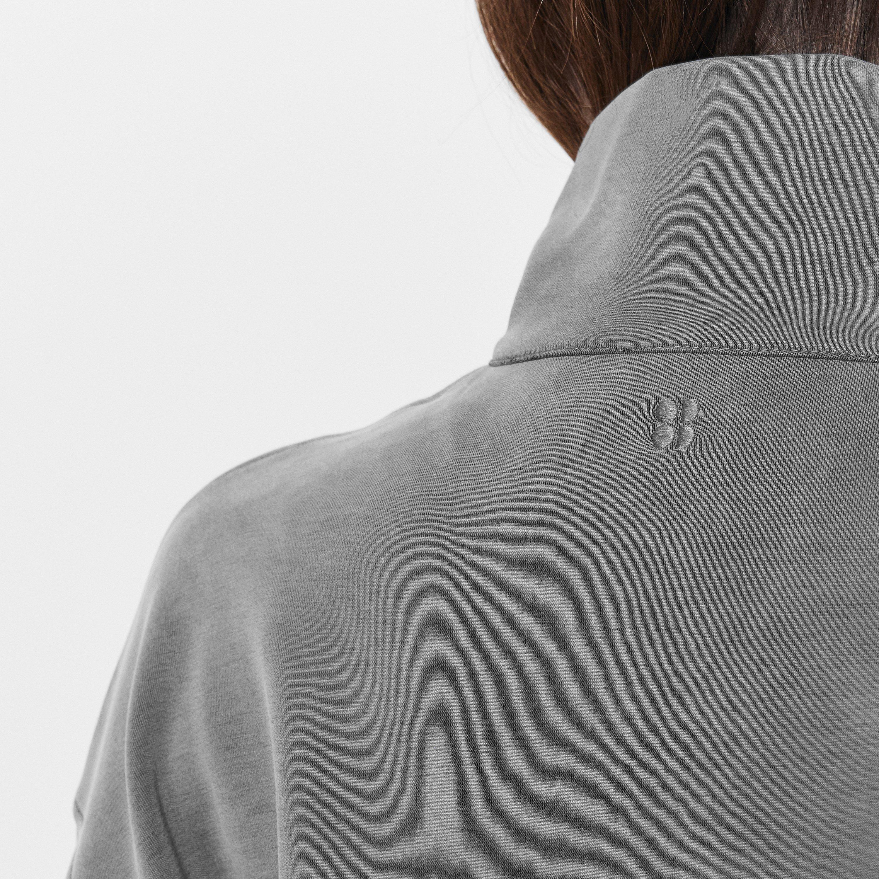 charcoal grey - Sweaty Betty - Women's Funnel Neck Half-Zip Fleece - 4