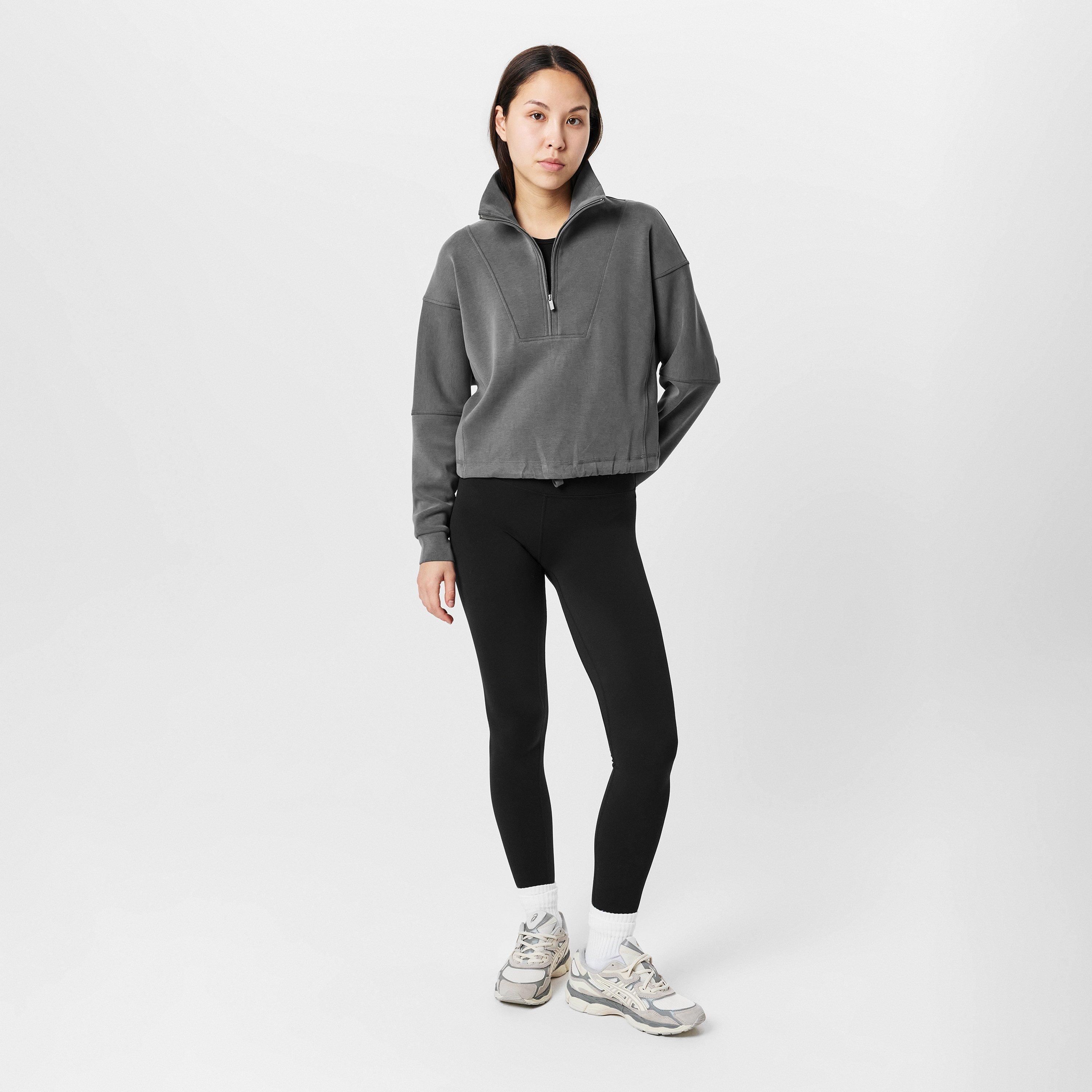 charcoal grey - Sweaty Betty - Women's Funnel Neck Half-Zip Fleece - 5