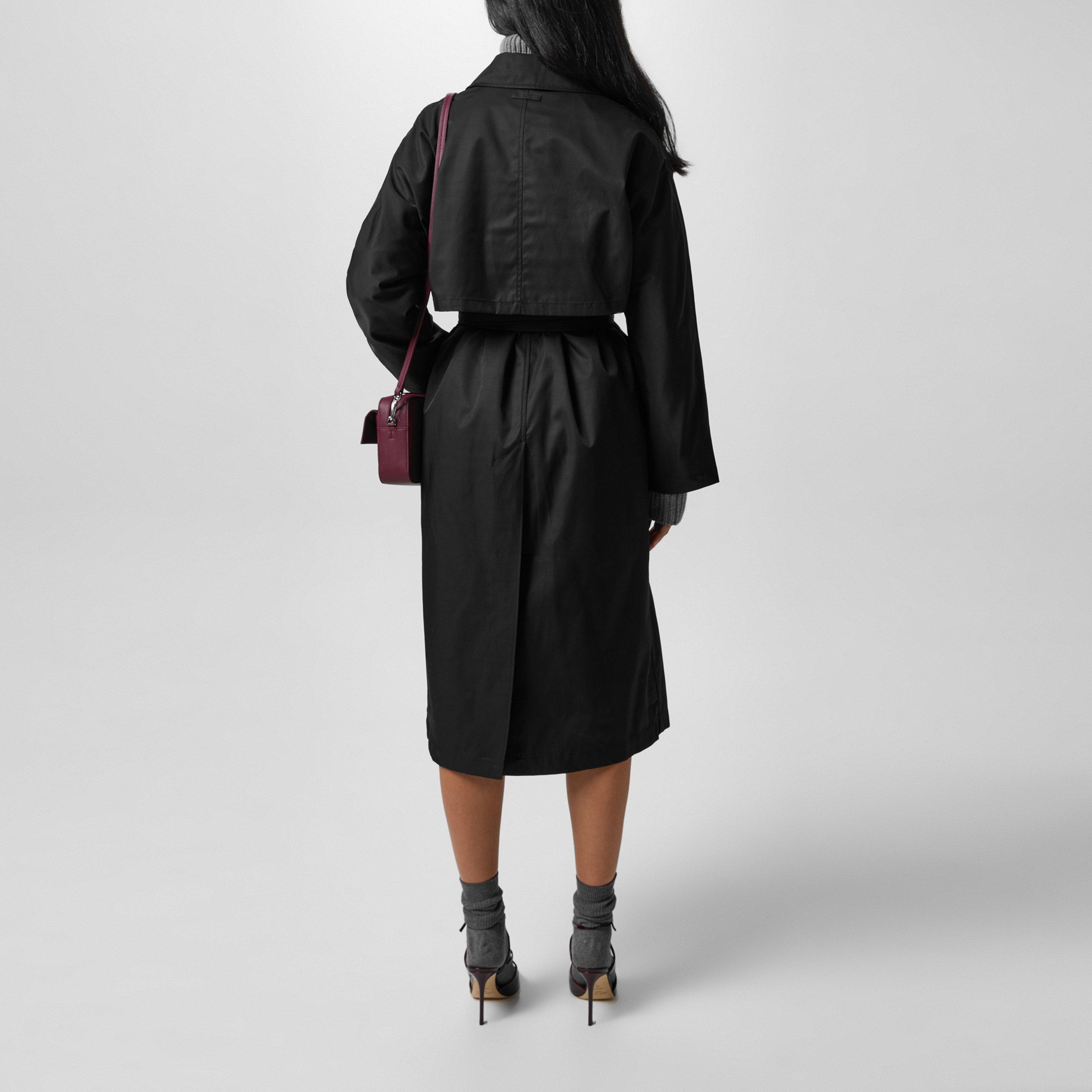 Black Archroma - Calvin Klein - Women's Long Sleeve Cotton Trench Coat - 3