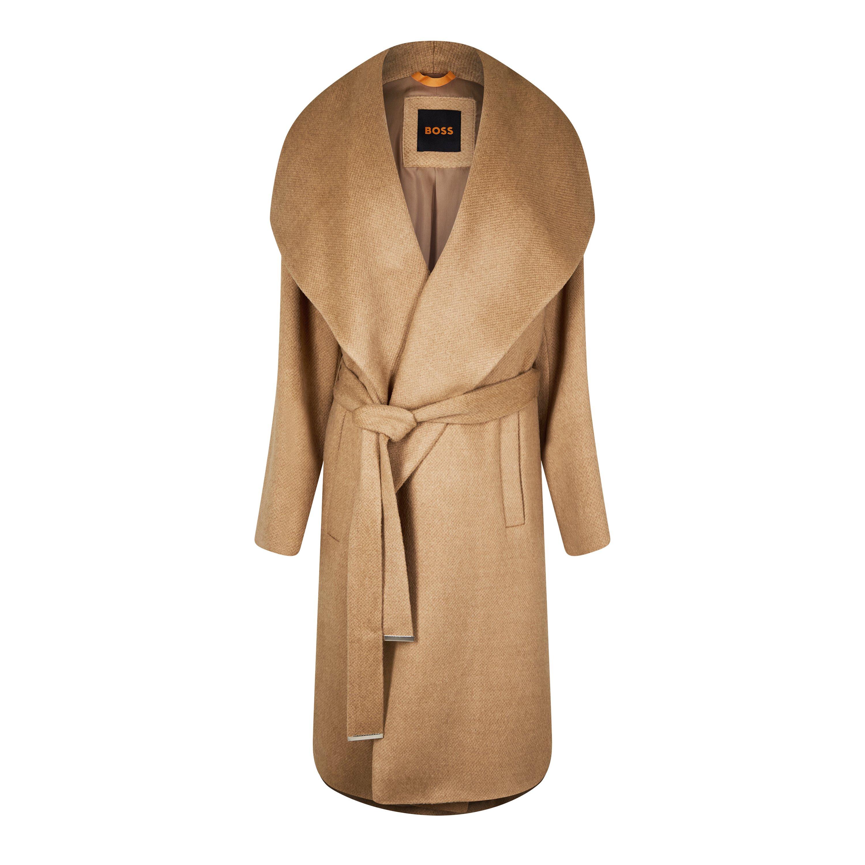 Camel 260 - Boss - Women's BOSS Caylina  Orange Knee Length Long Sleeve Overcoat - 7