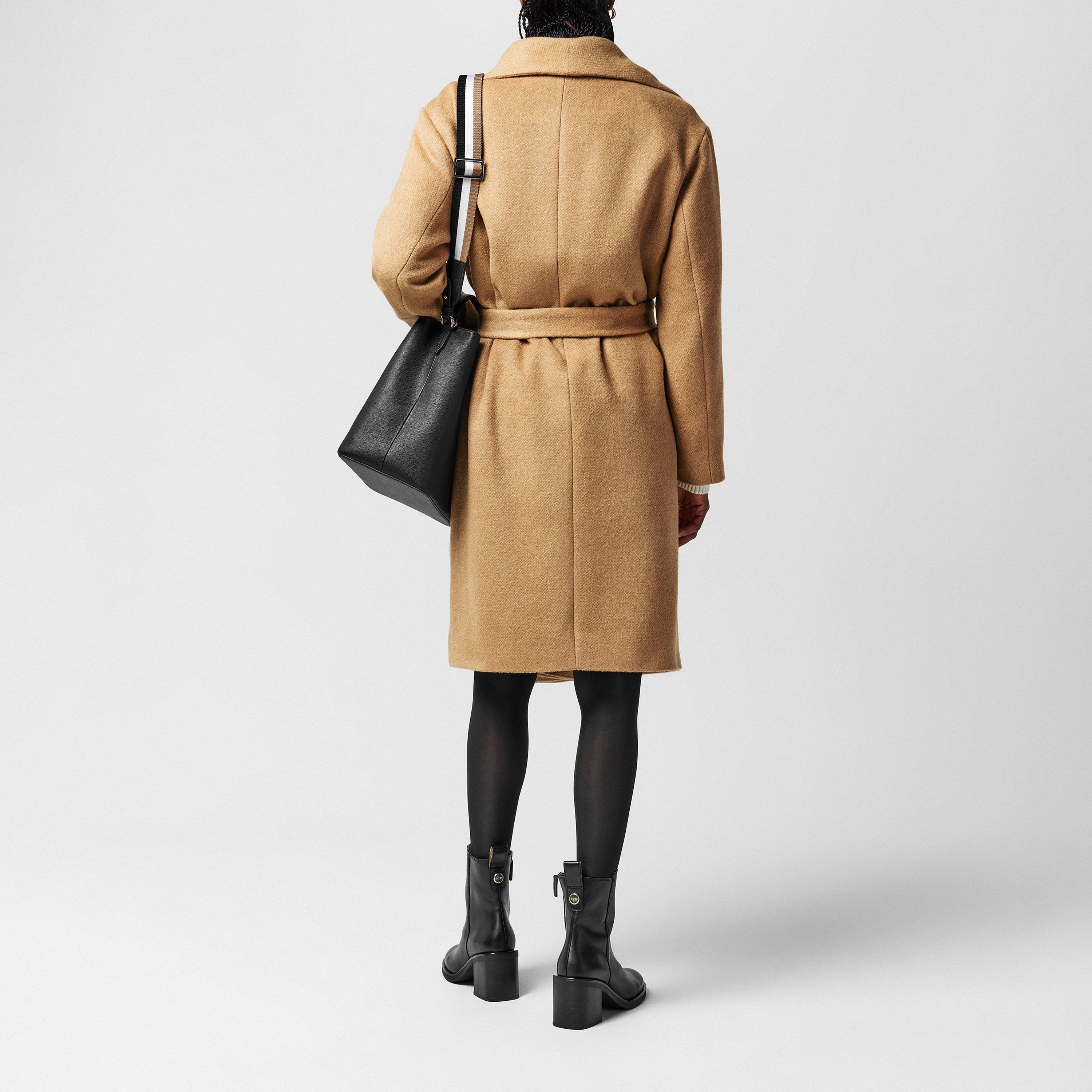 Camel 260 - Boss - Women's BOSS Caylina  Orange Knee Length Long Sleeve Overcoat - 4